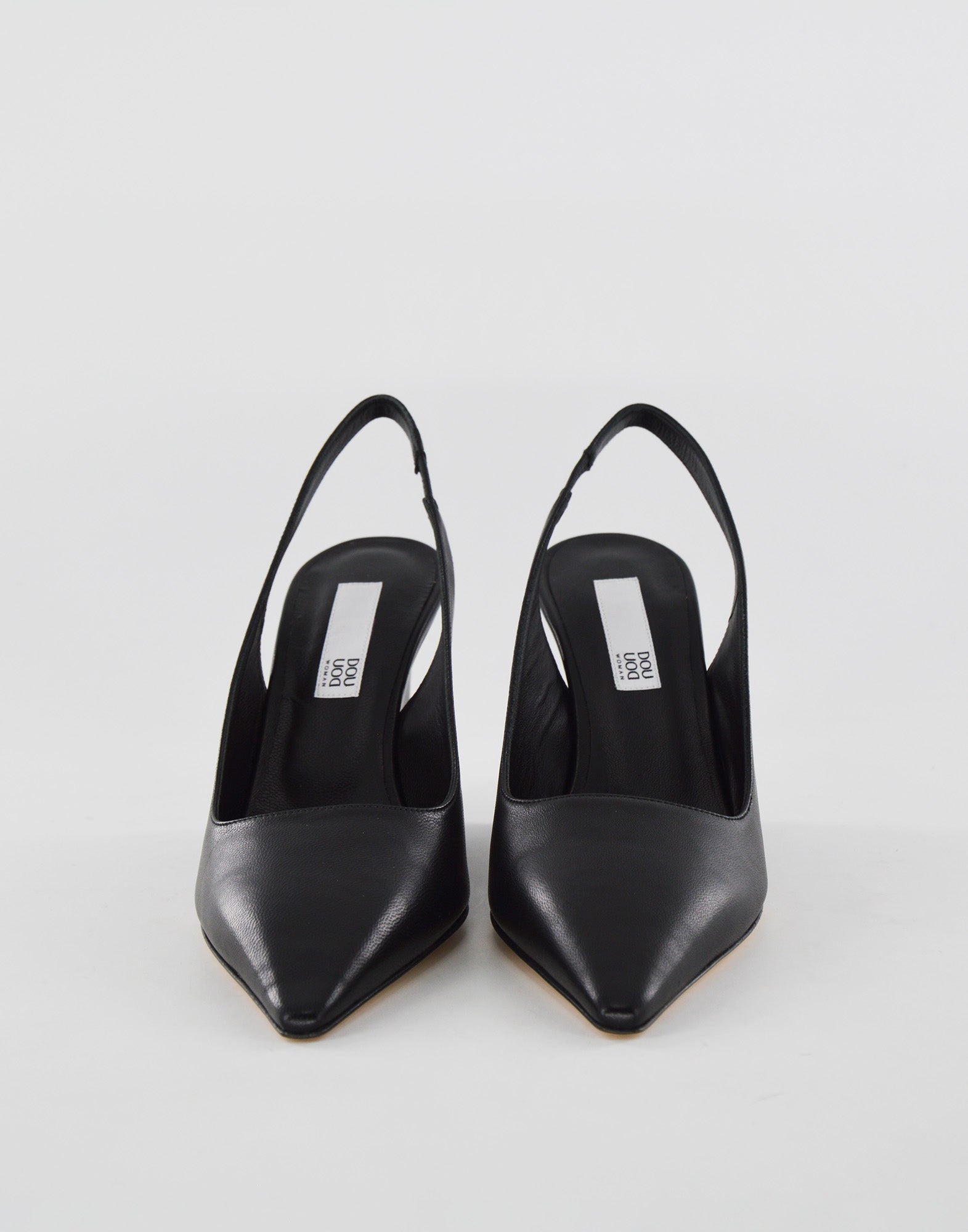 Decollete Slingback con Zeppa Nero