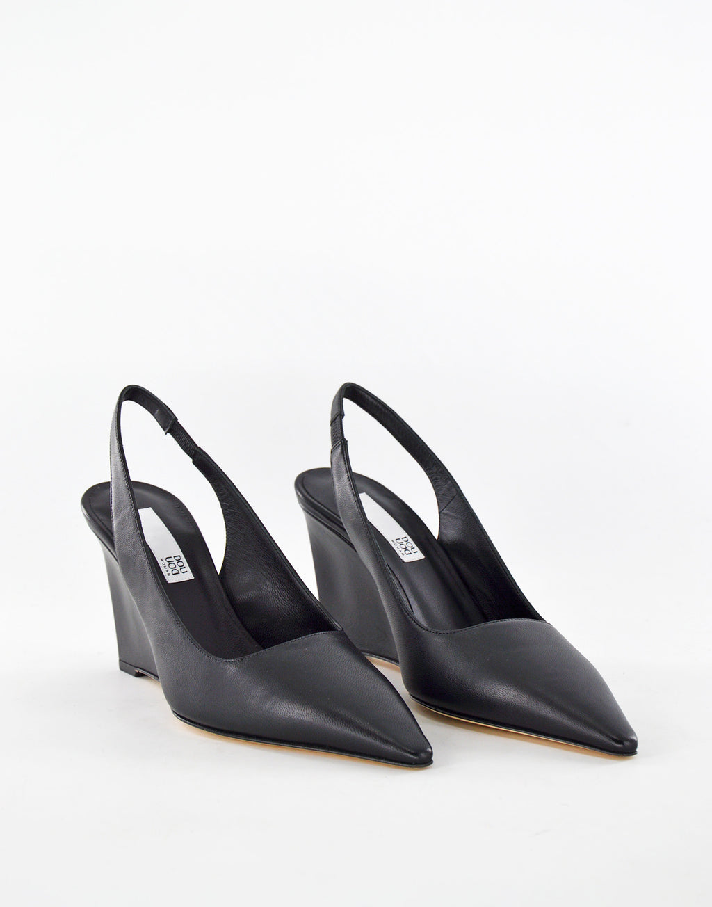 Decollete Slingback con Zeppa Nero