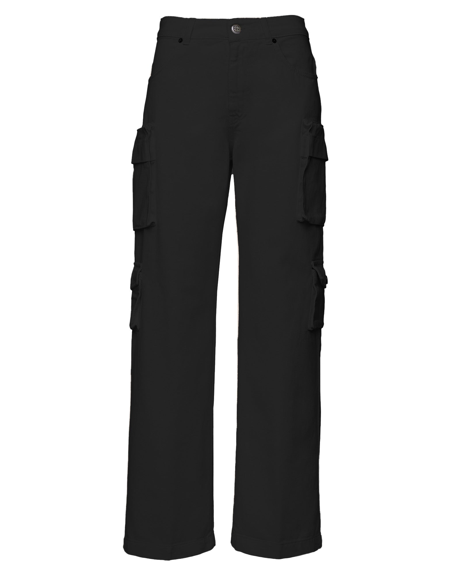 Pantalone Lungo Cargo in Bull Comfort Nero