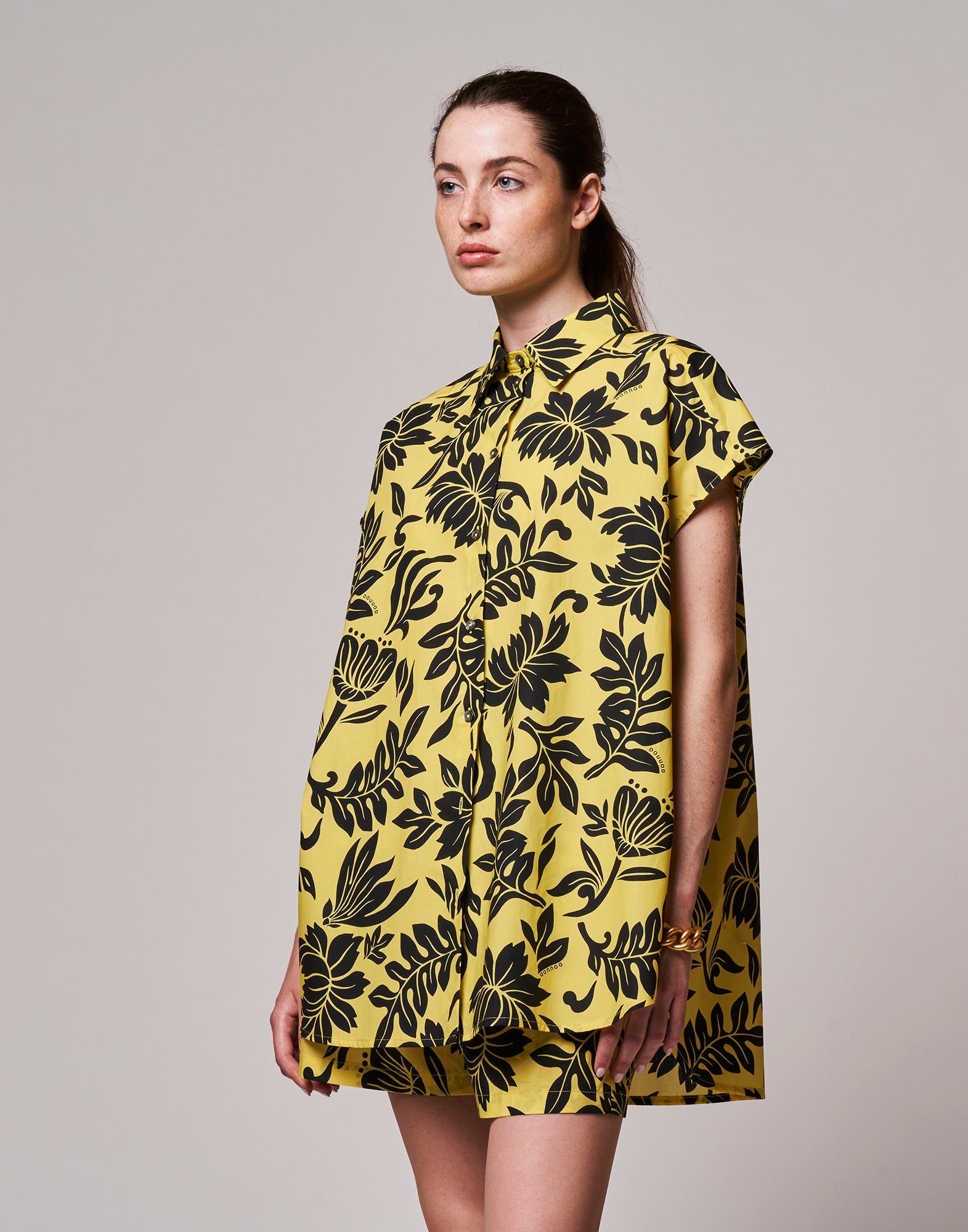 Camicia con Stampa Smanicata