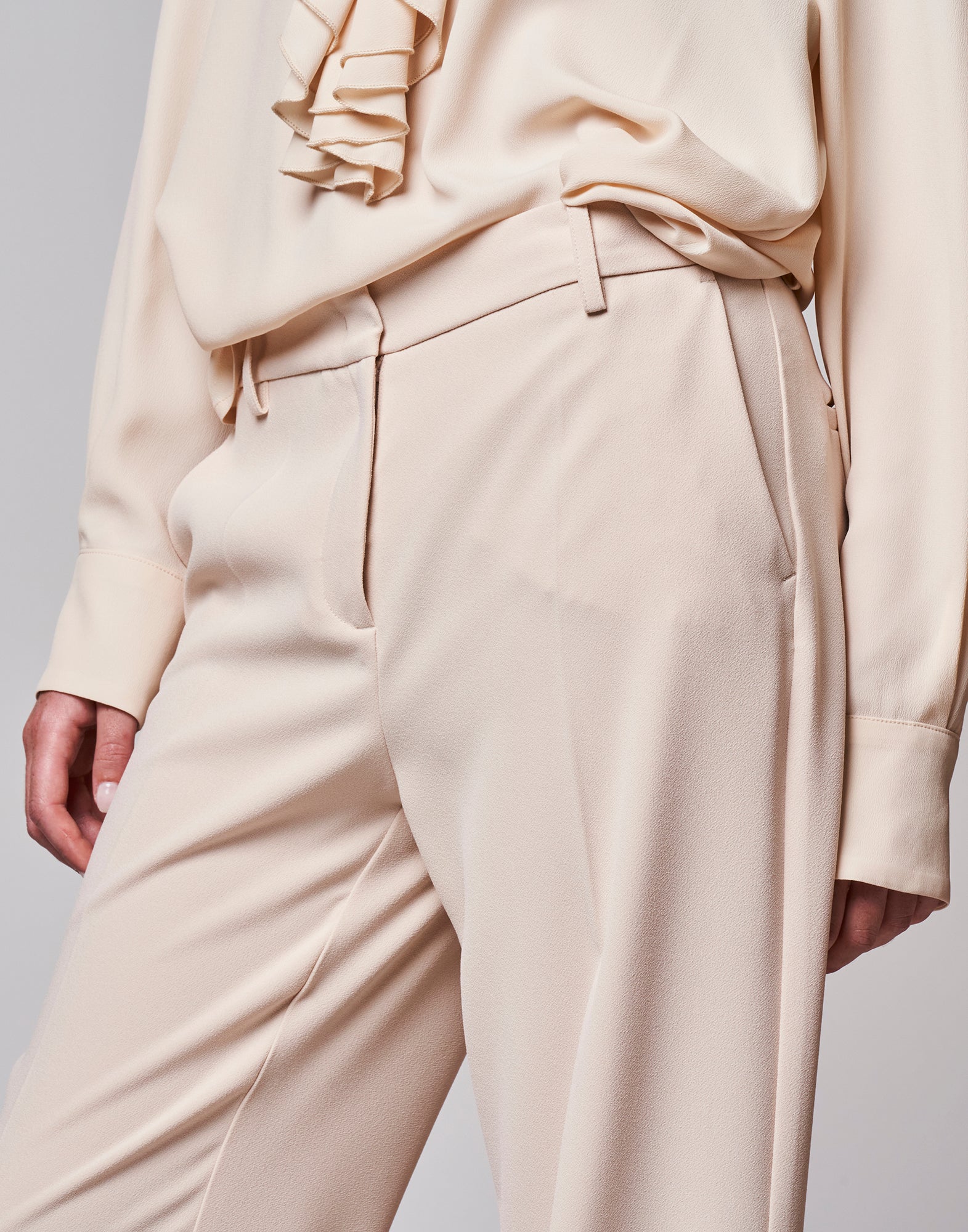 Pantalone a Uomo in Crepe Sablè