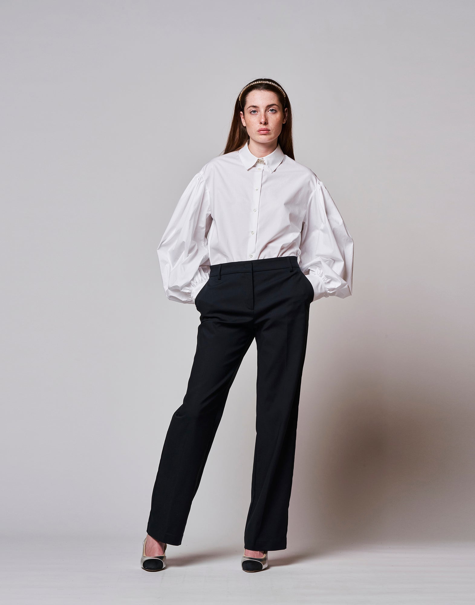 Pantalone a Uomo in Cotone Stretch Blu Notte