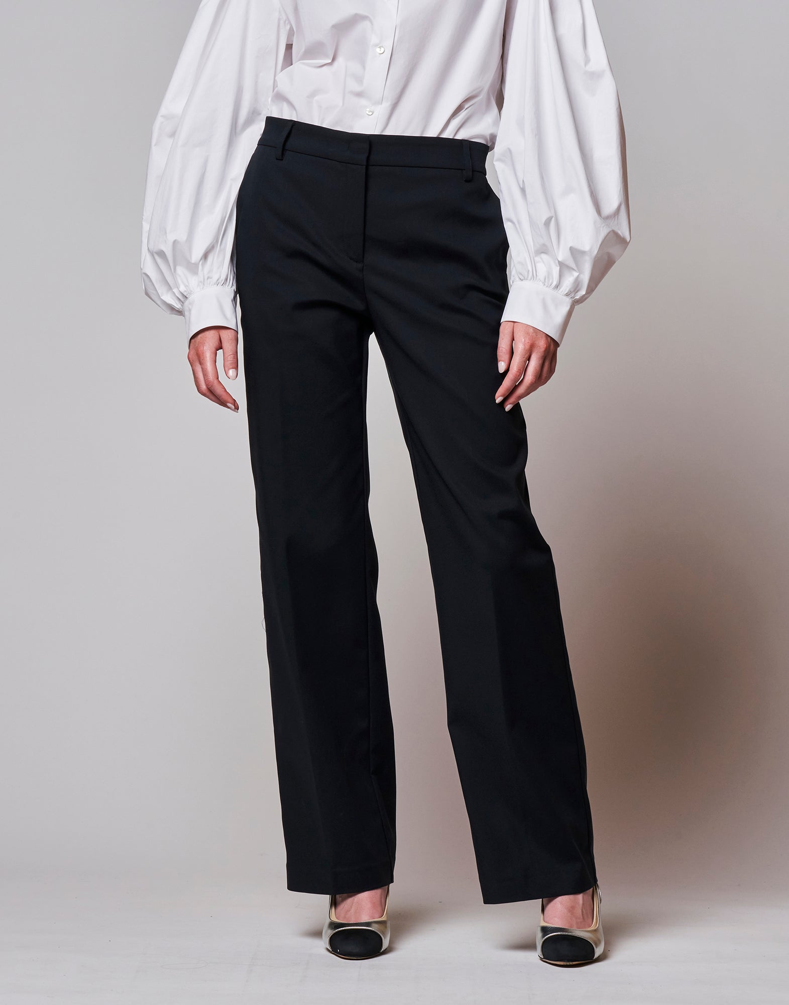 Pantalone a Uomo in Cotone Stretch Blu Notte