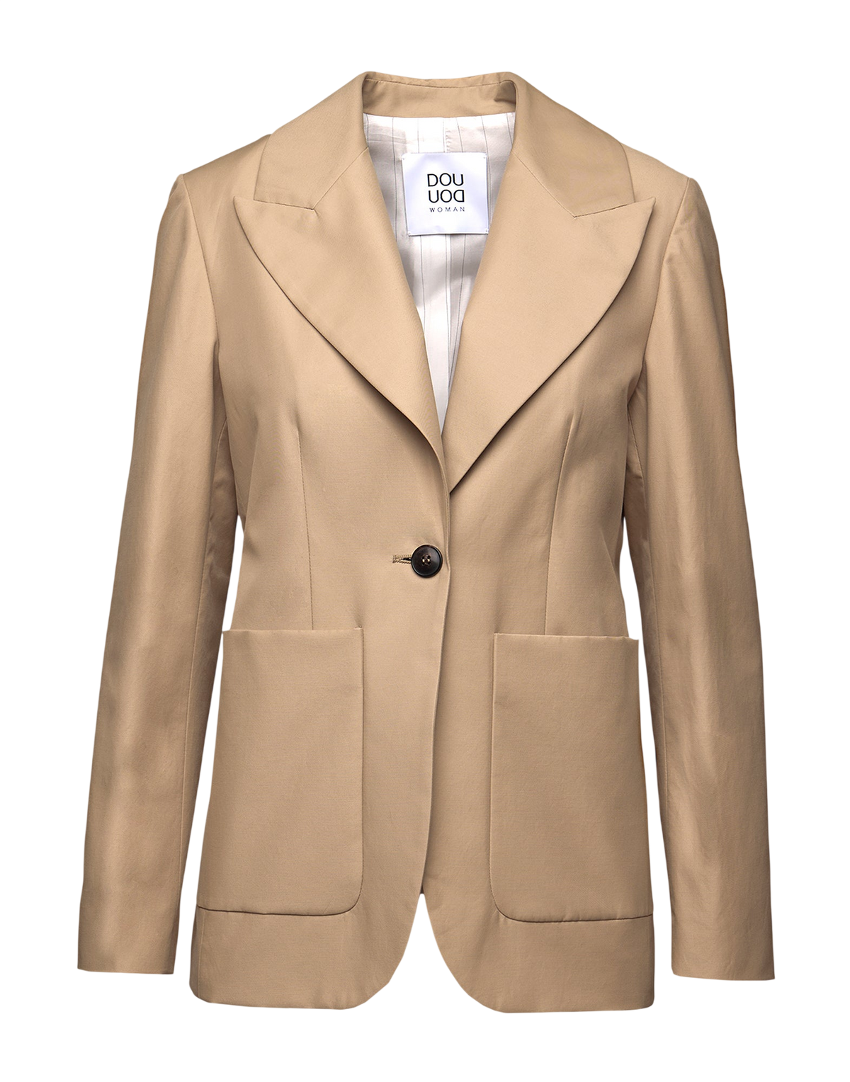 Veste simple boutonnage en coton hydrofuge