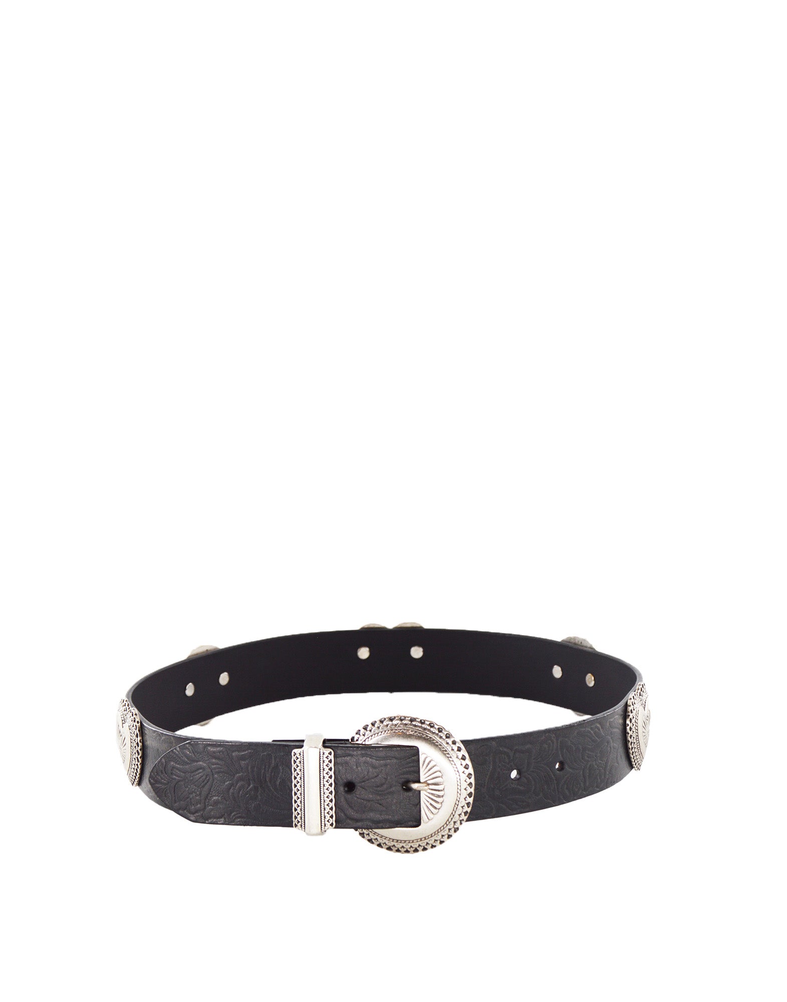 Cintura con Borchie Cuori Nera