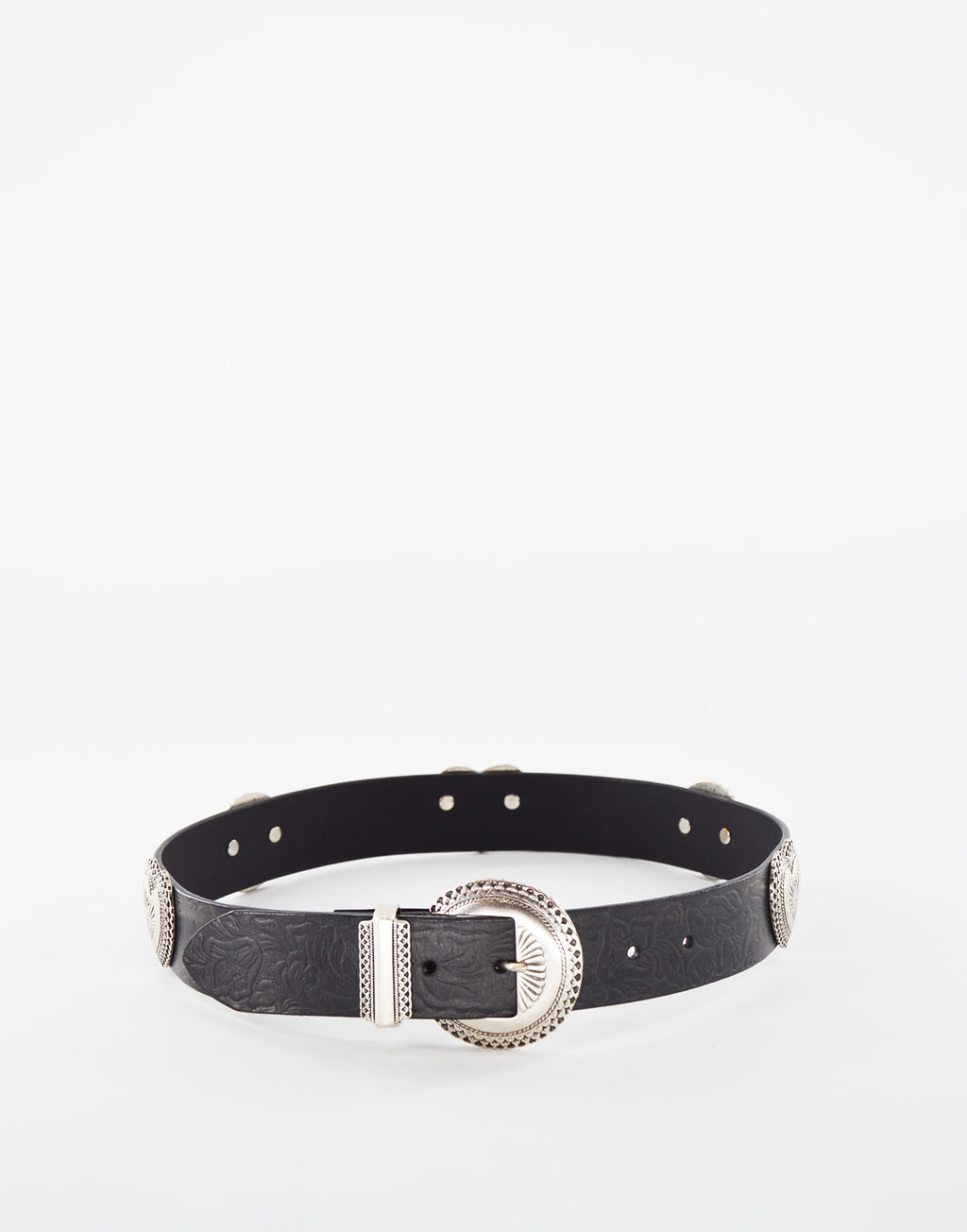 Cintura con Borchie Cuori Nera