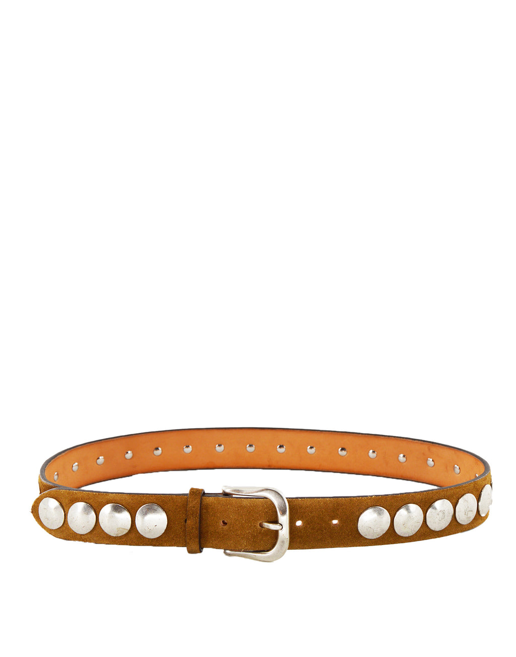 Cintura con Borchie Tonde in Crosta