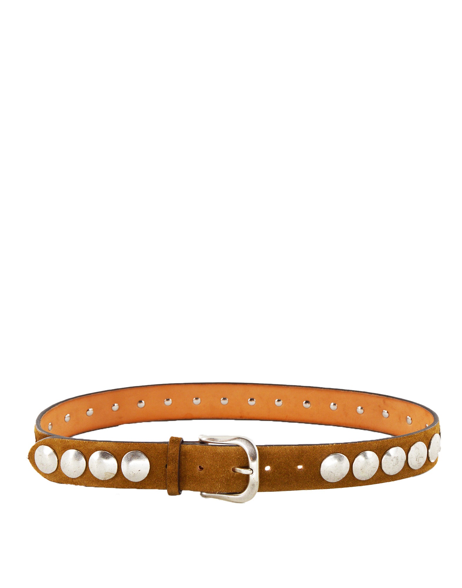 Cintura con Borchie Tonde in Crosta