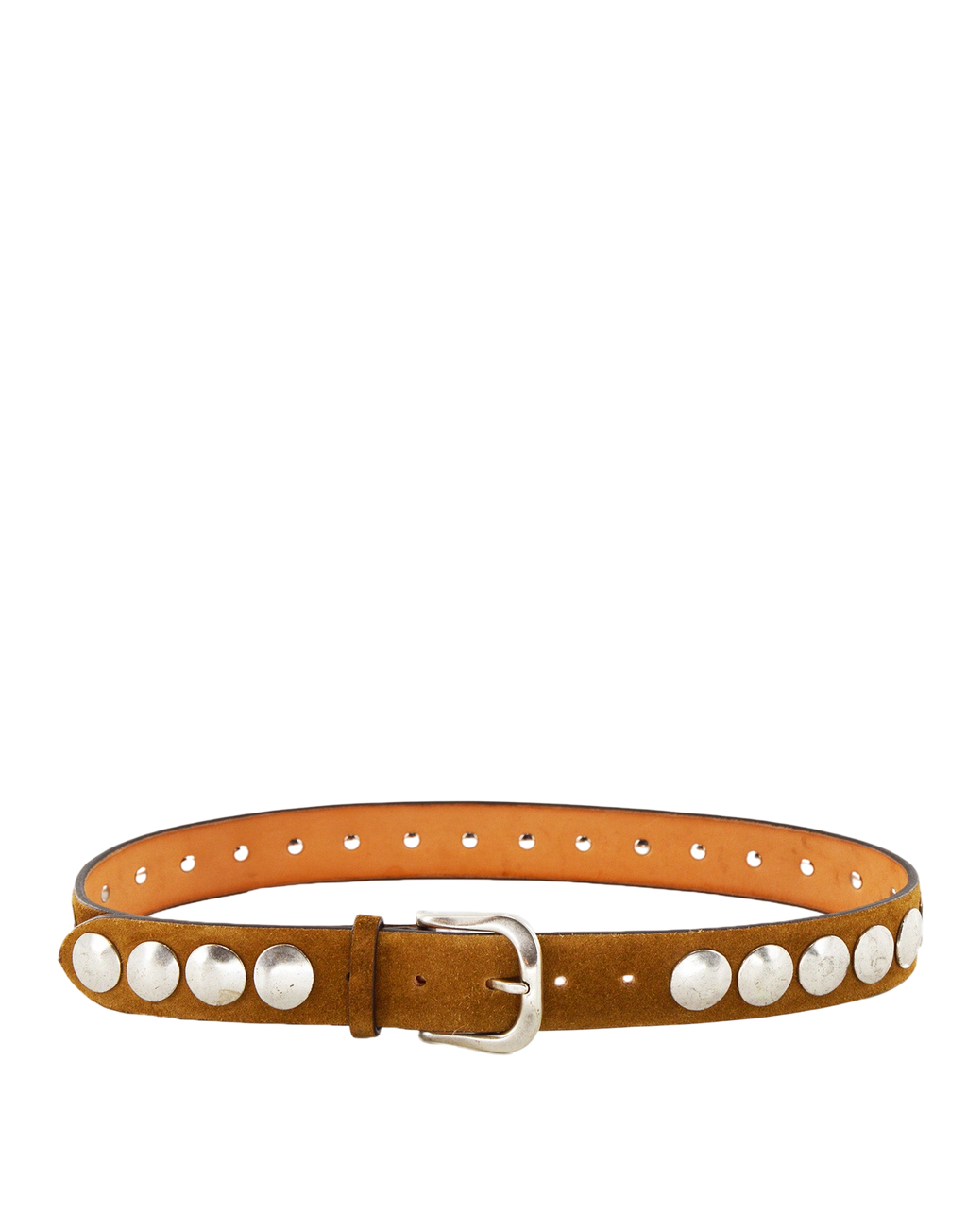 Cintura con Borchie Tonde in Crosta