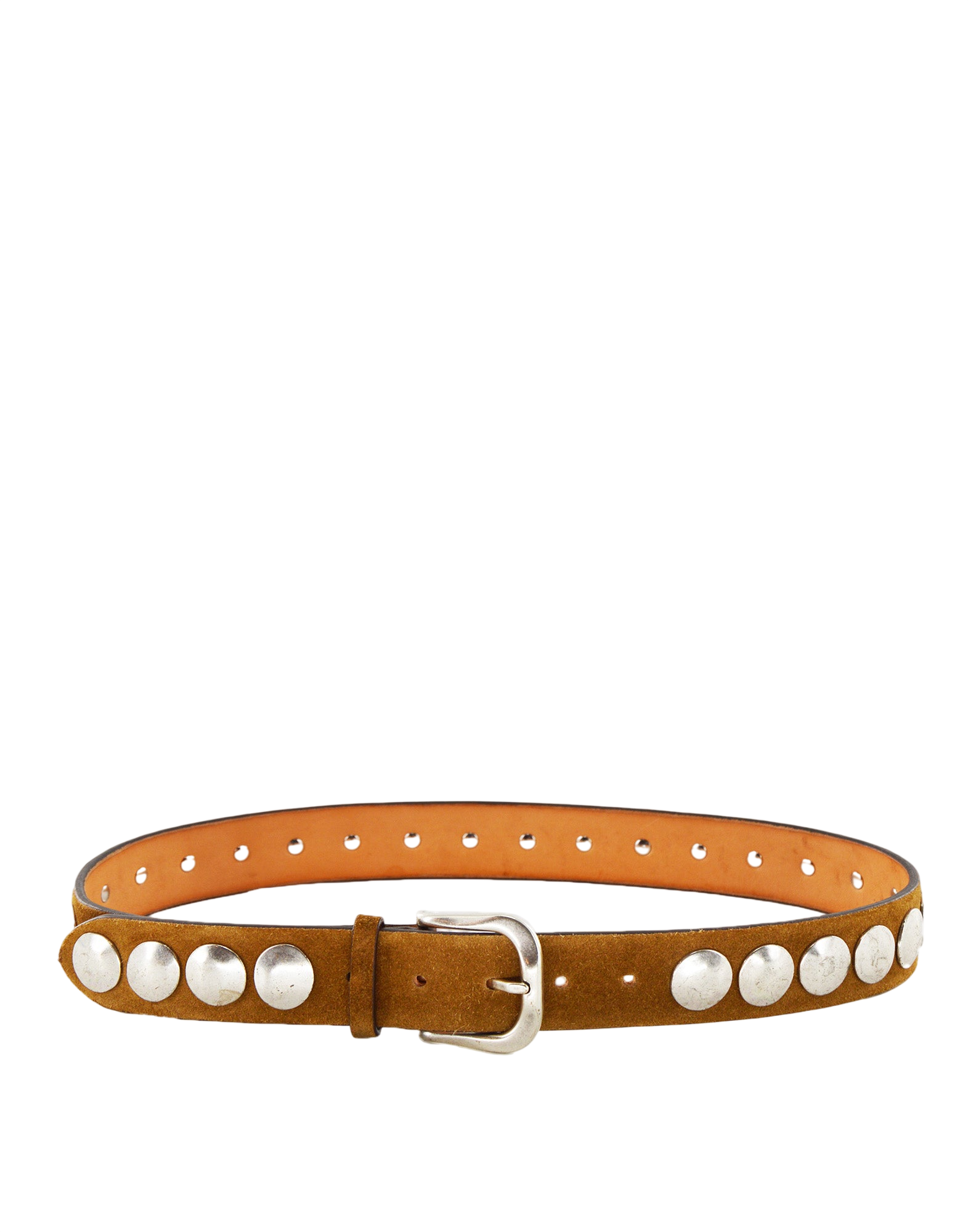 Cintura con Borchie Tonde in Crosta