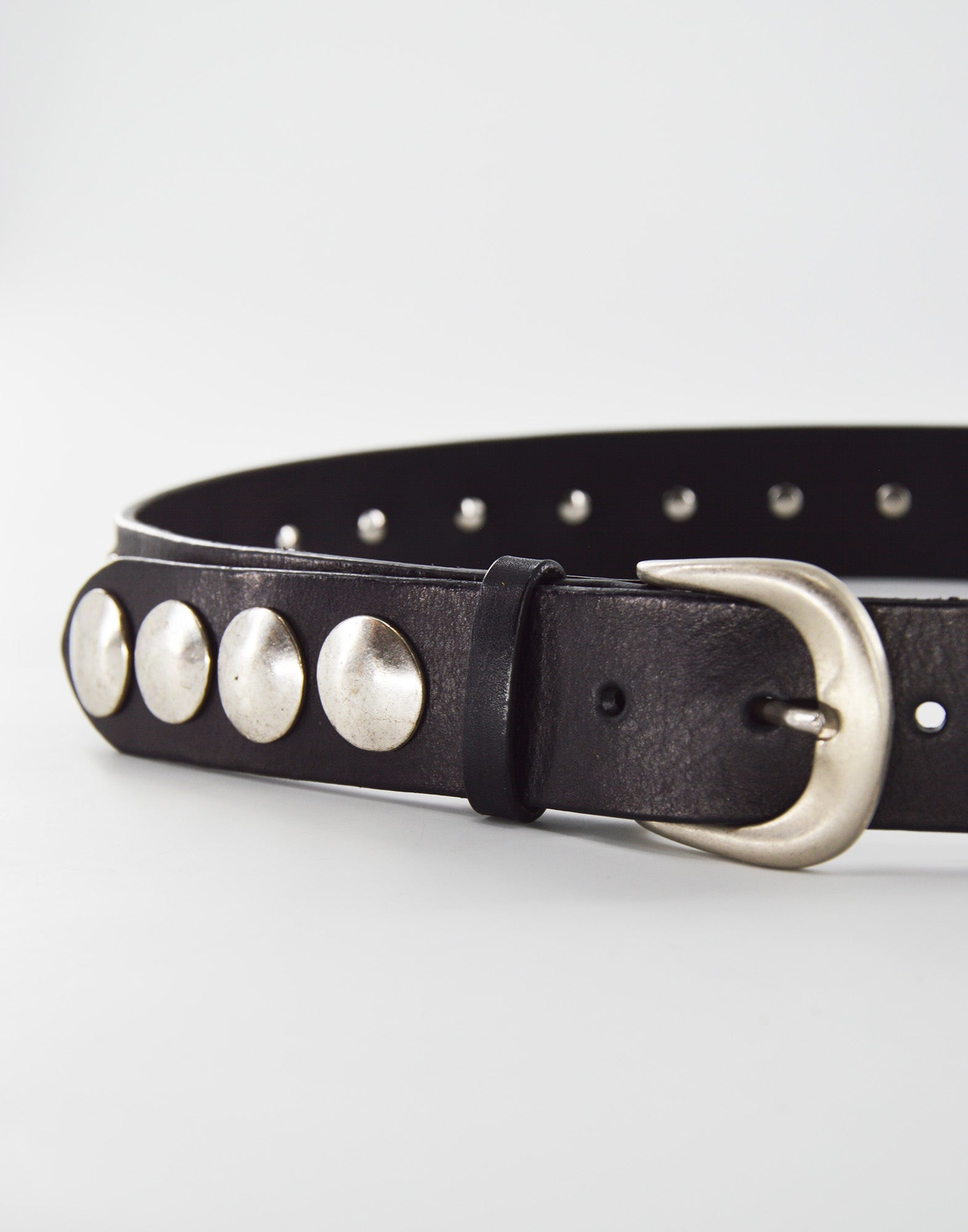 Cintura con Borchie Tonde Nera