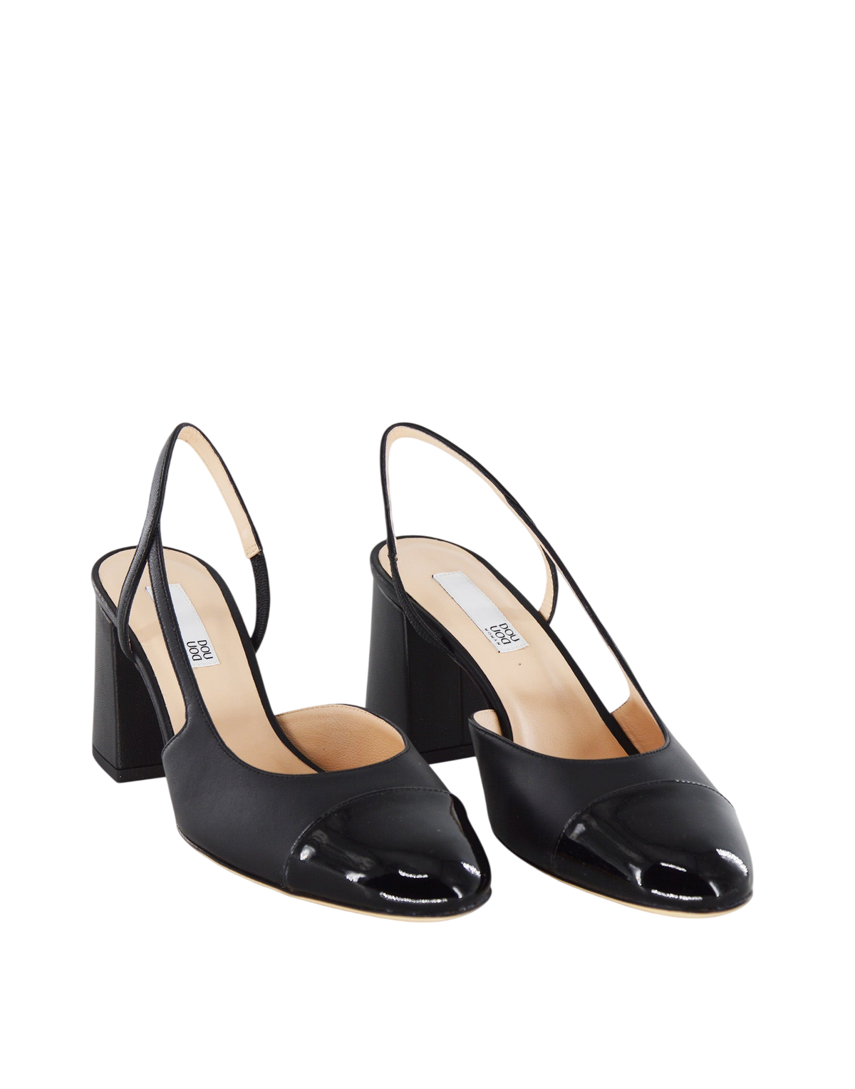 Chanel in Nappa con Punta in Vernice Neri