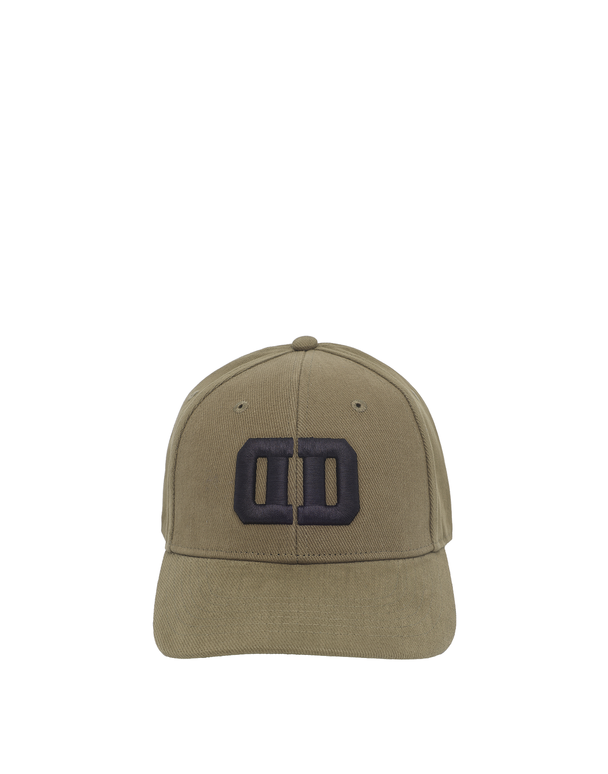 Casquette Visière Noire avec Logo DD Brodé Kaki