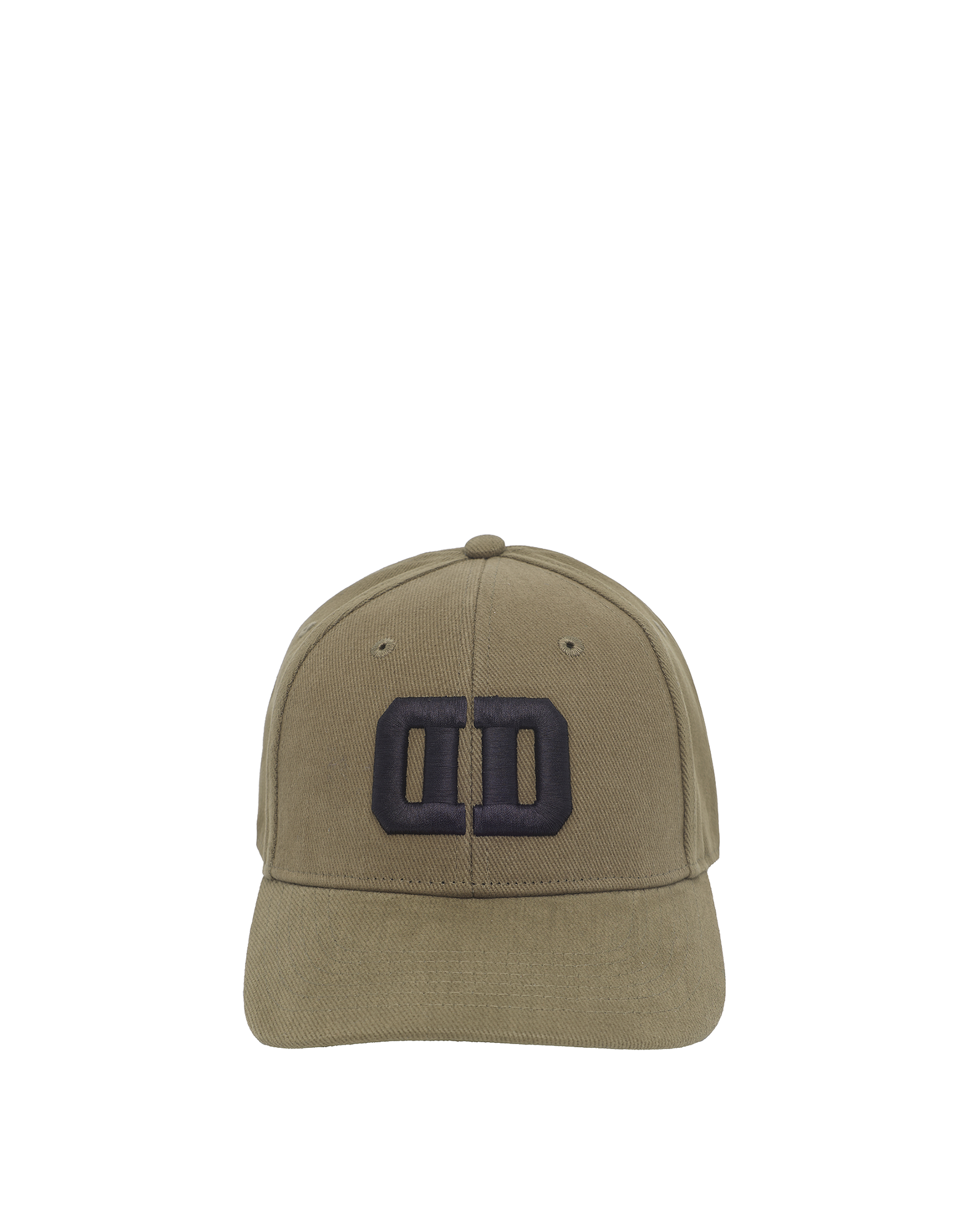 Cappello con Visiera Nero con Logo DD Ricamato Khaki