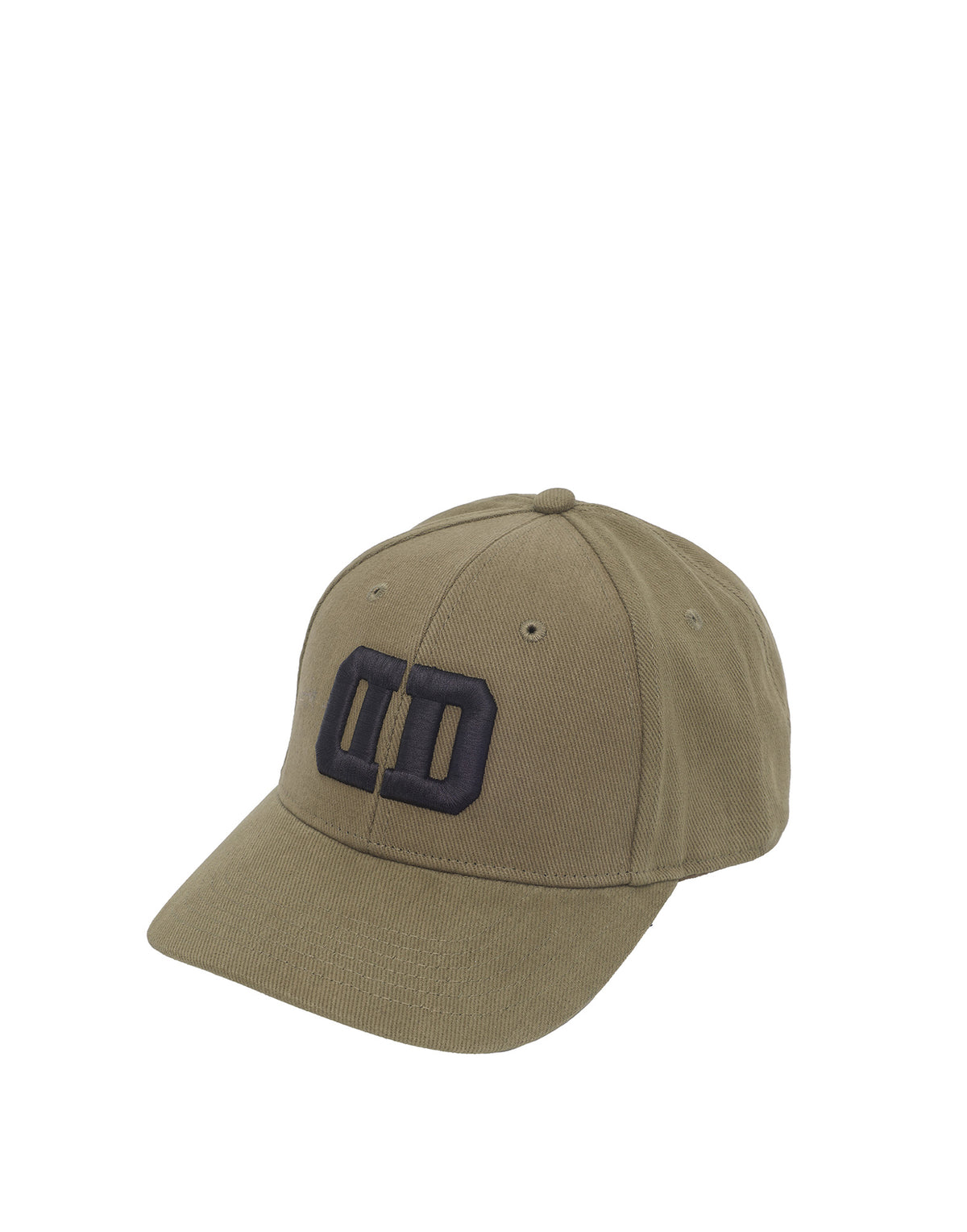 Casquette Visière Noire avec Logo DD Brodé Kaki