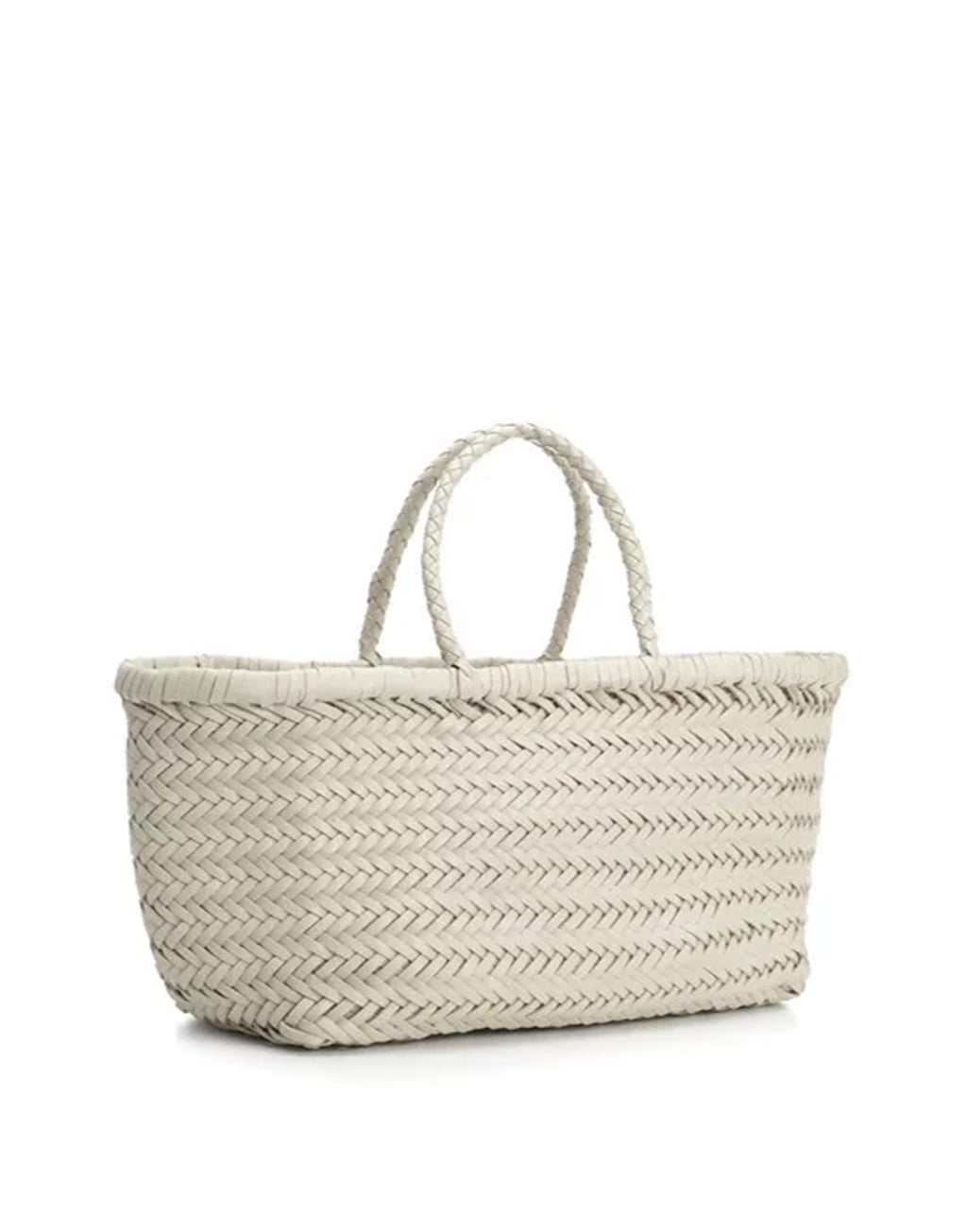 Borsa Amelia in Pelle Intrecciata Beige