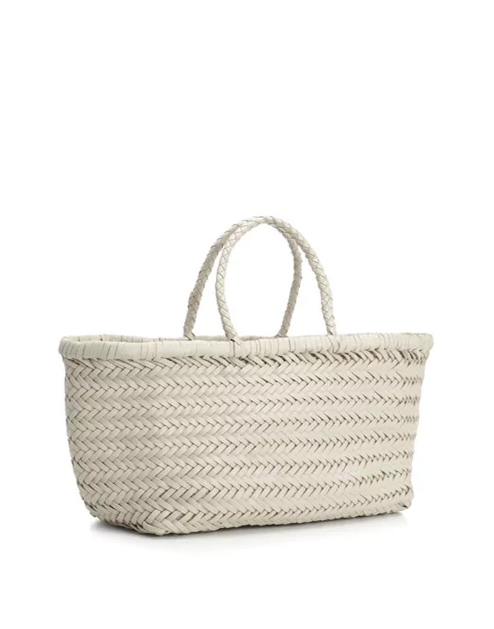 Borsa Amelia in Pelle Intrecciata Beige