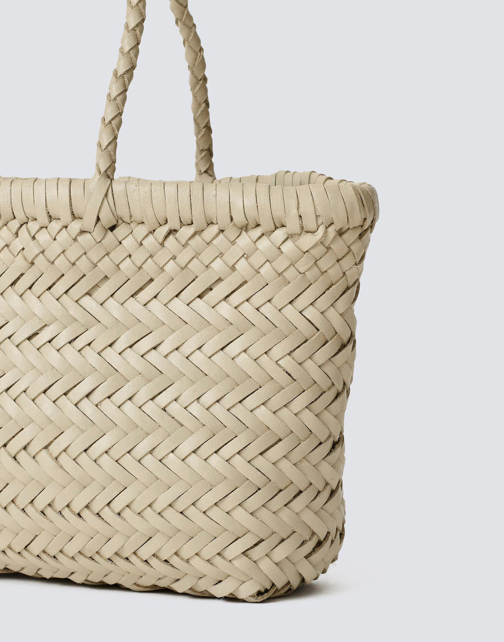 Borsa Amelia in Pelle Intrecciata Beige