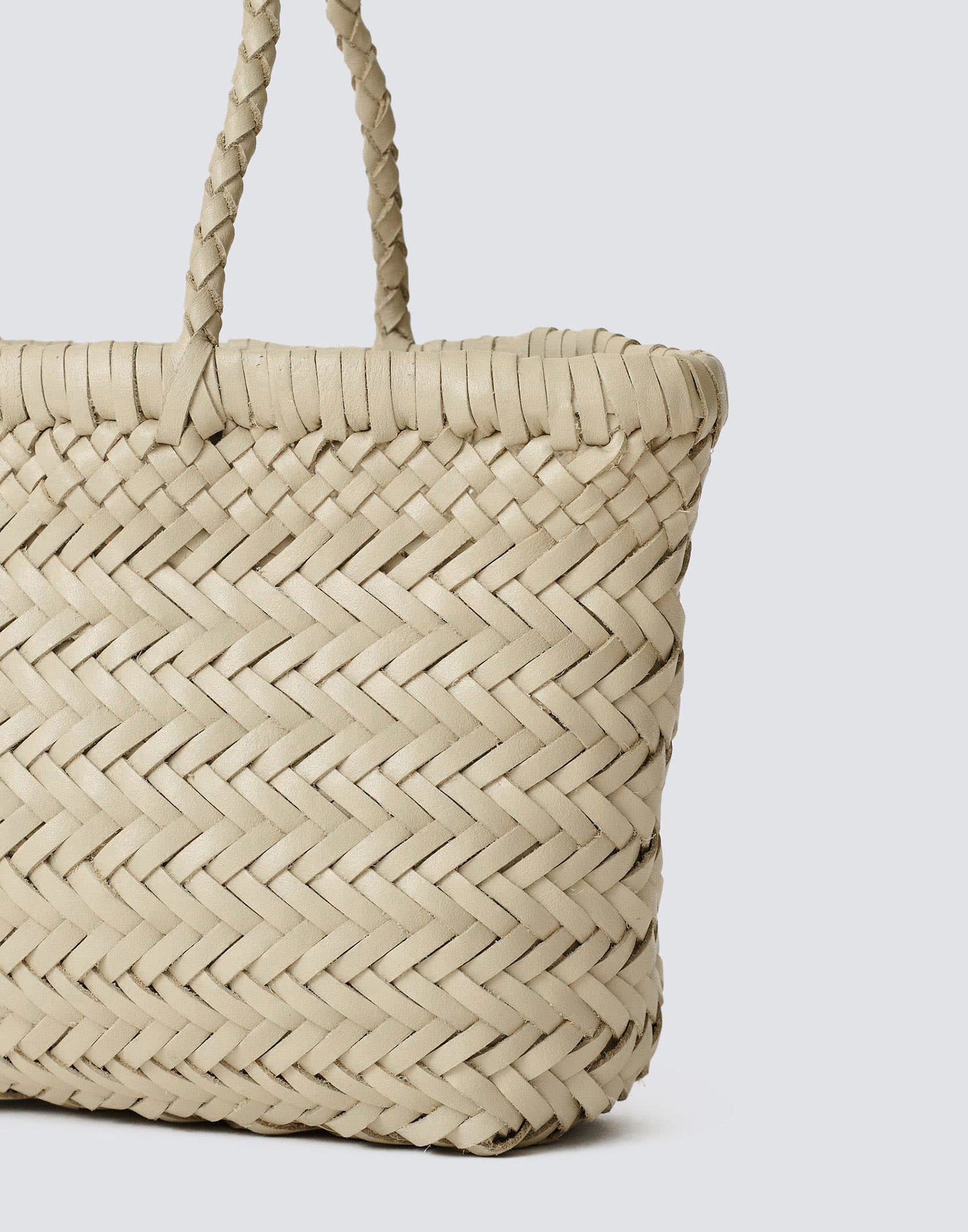 Borsa Amelia in Pelle Intrecciata Beige