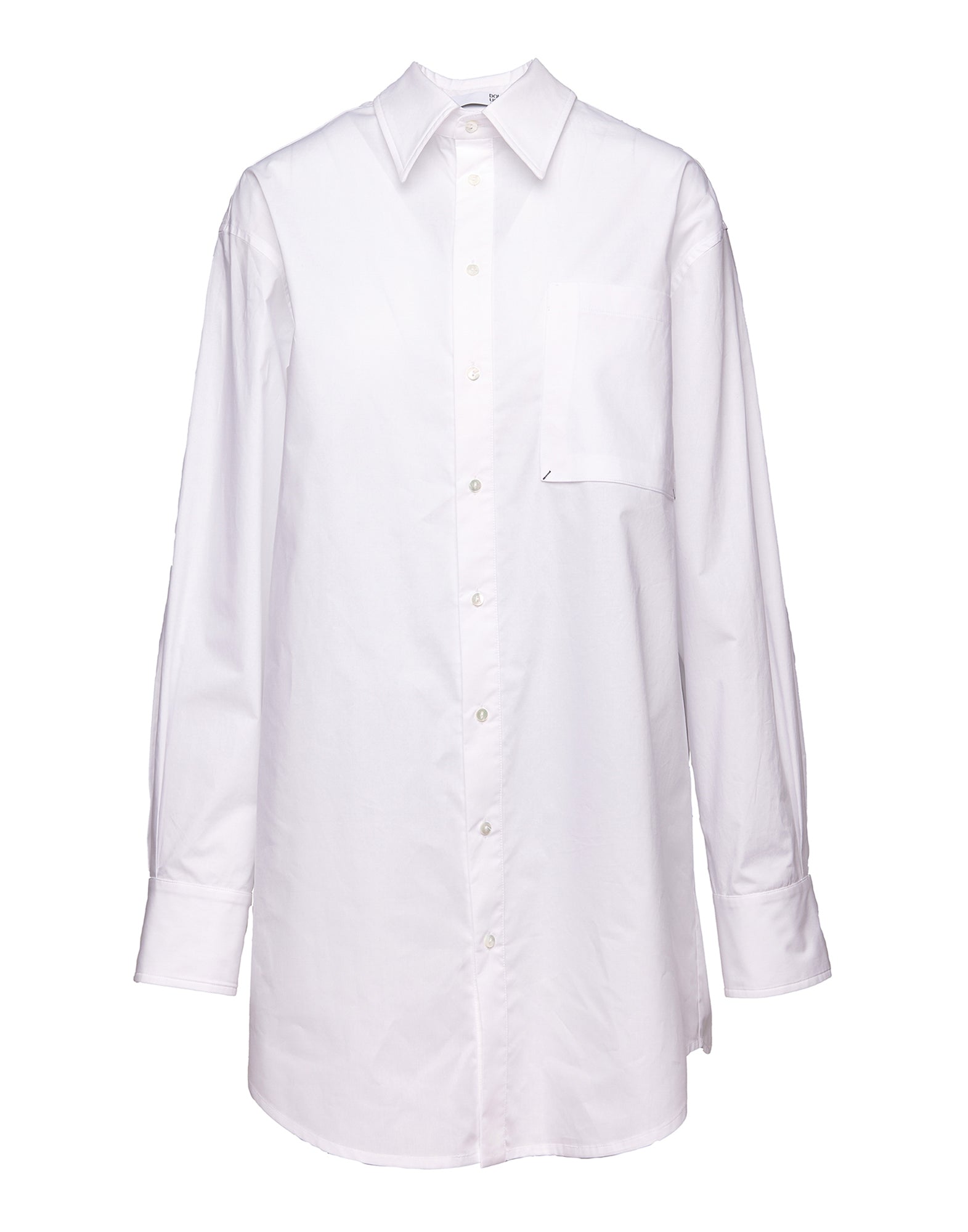 Camicia Lunga in Popeline Off White