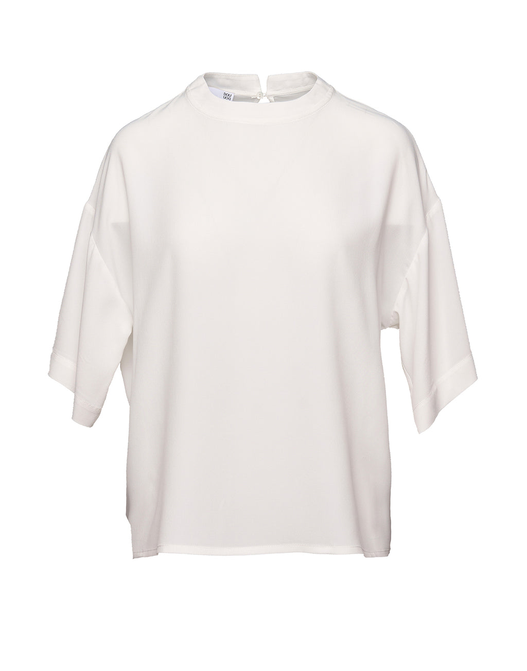 T-shirt in Crepe de Chine Latte