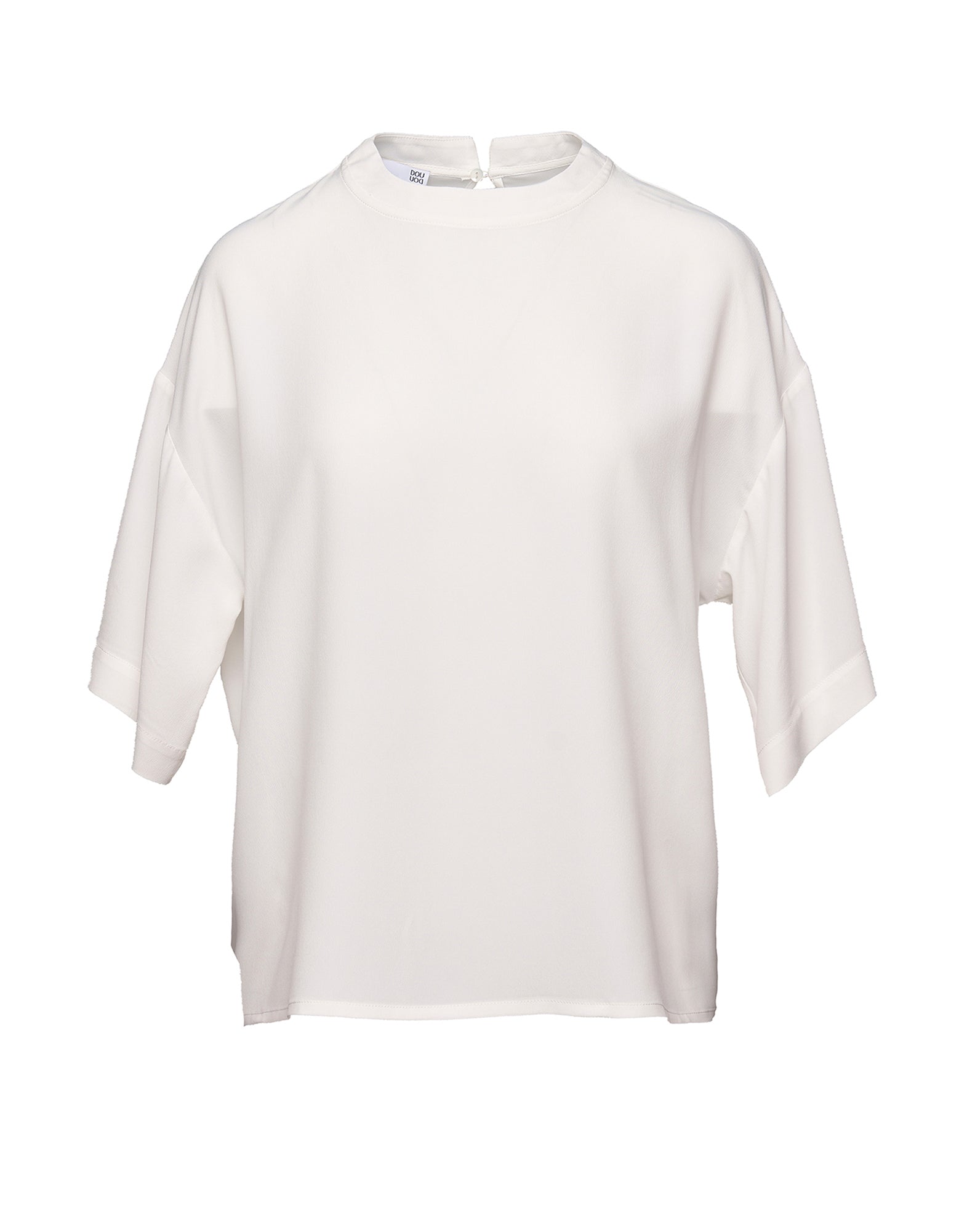 T-shirt in Crepe de Chine Latte