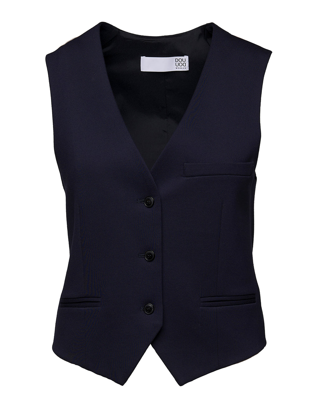 Gilet in Punto Milano Compact Navy Blu