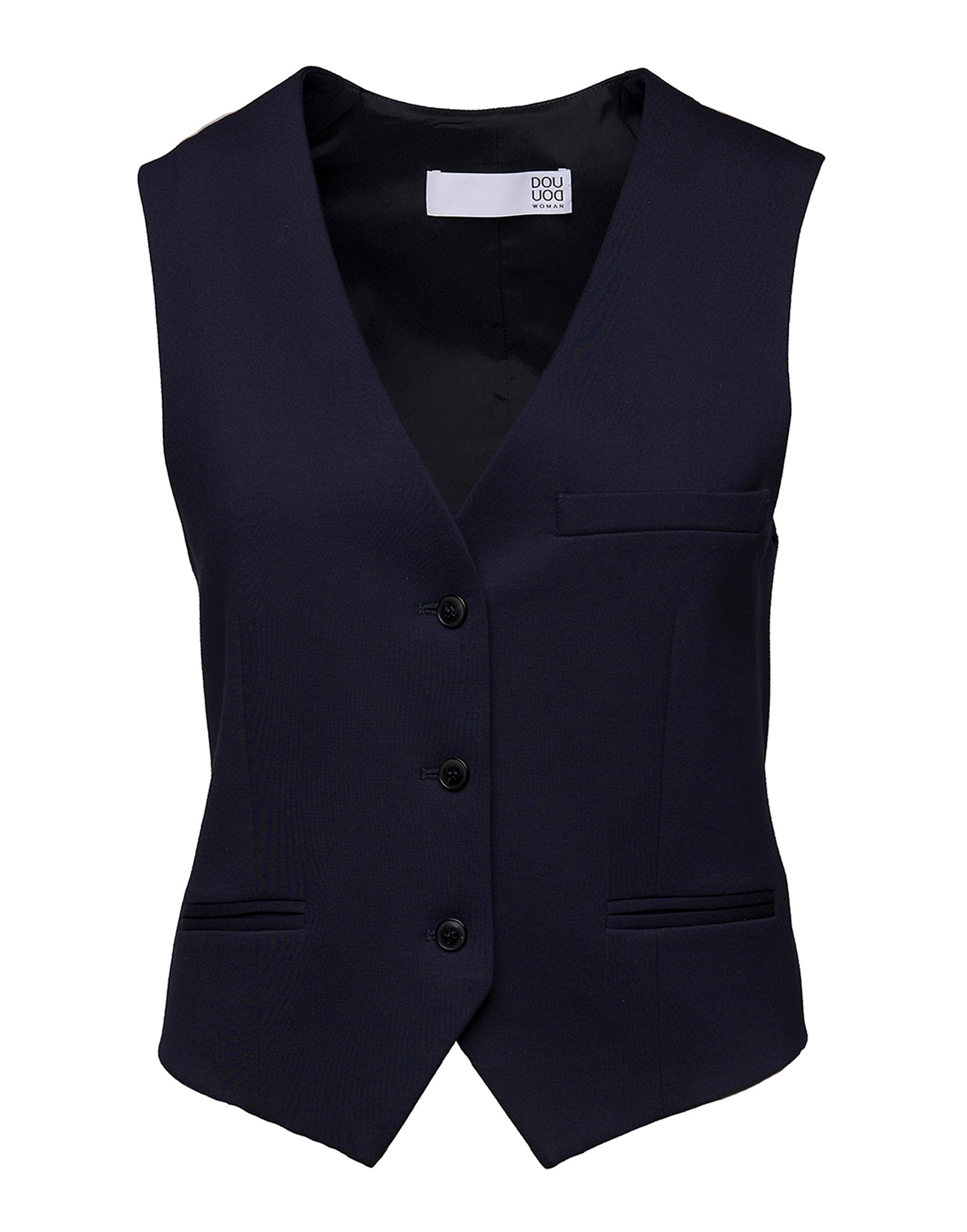 Gilet in Punto Milano Compact Navy Blu