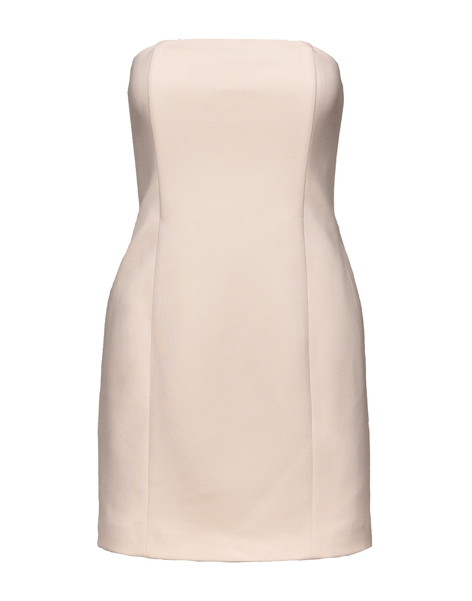 Mini Abito Decollete in Punto Milano Compact Burro