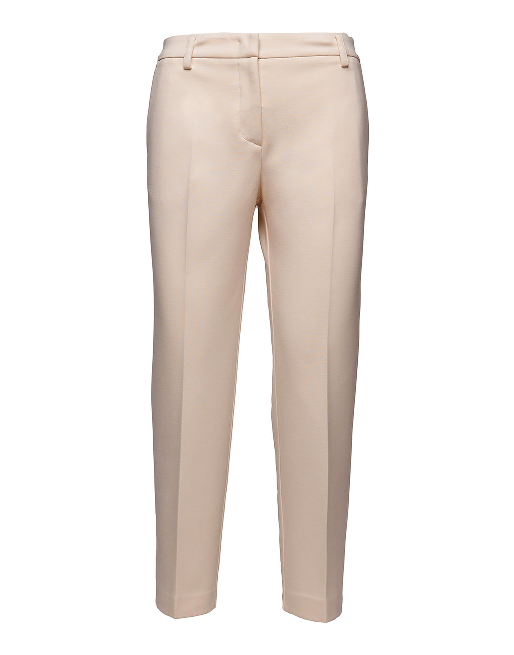 Pantaloni a Gamba Dritta in Punto Milano Compact Burro