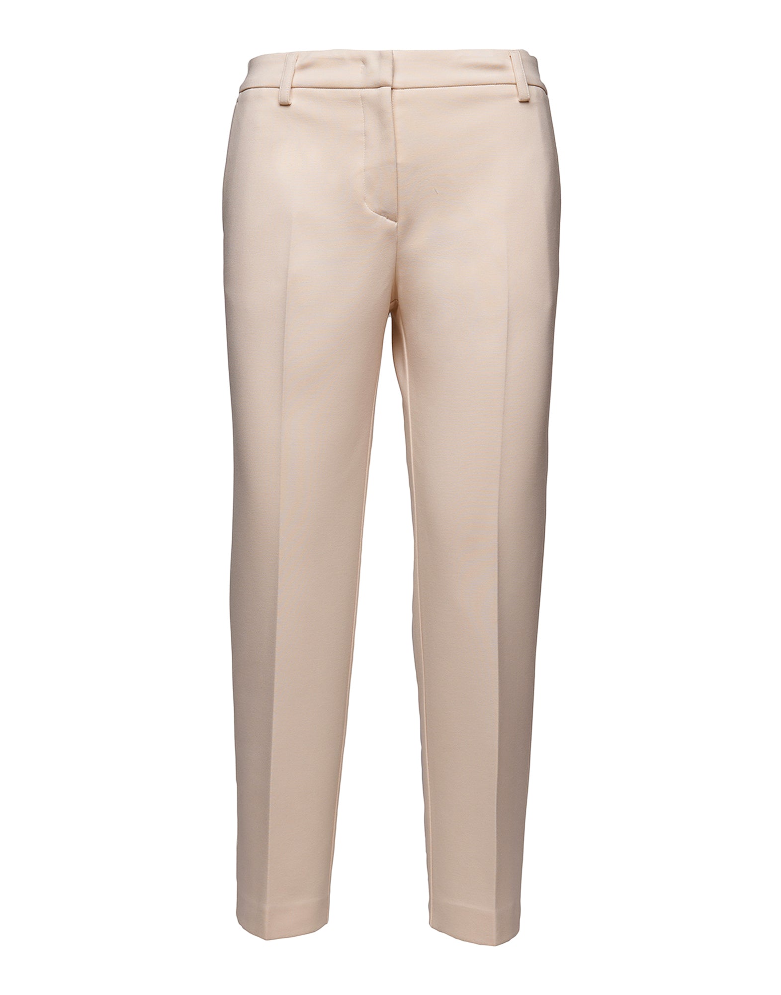 Pantaloni a Gamba Dritta in Punto Milano Compact Burro