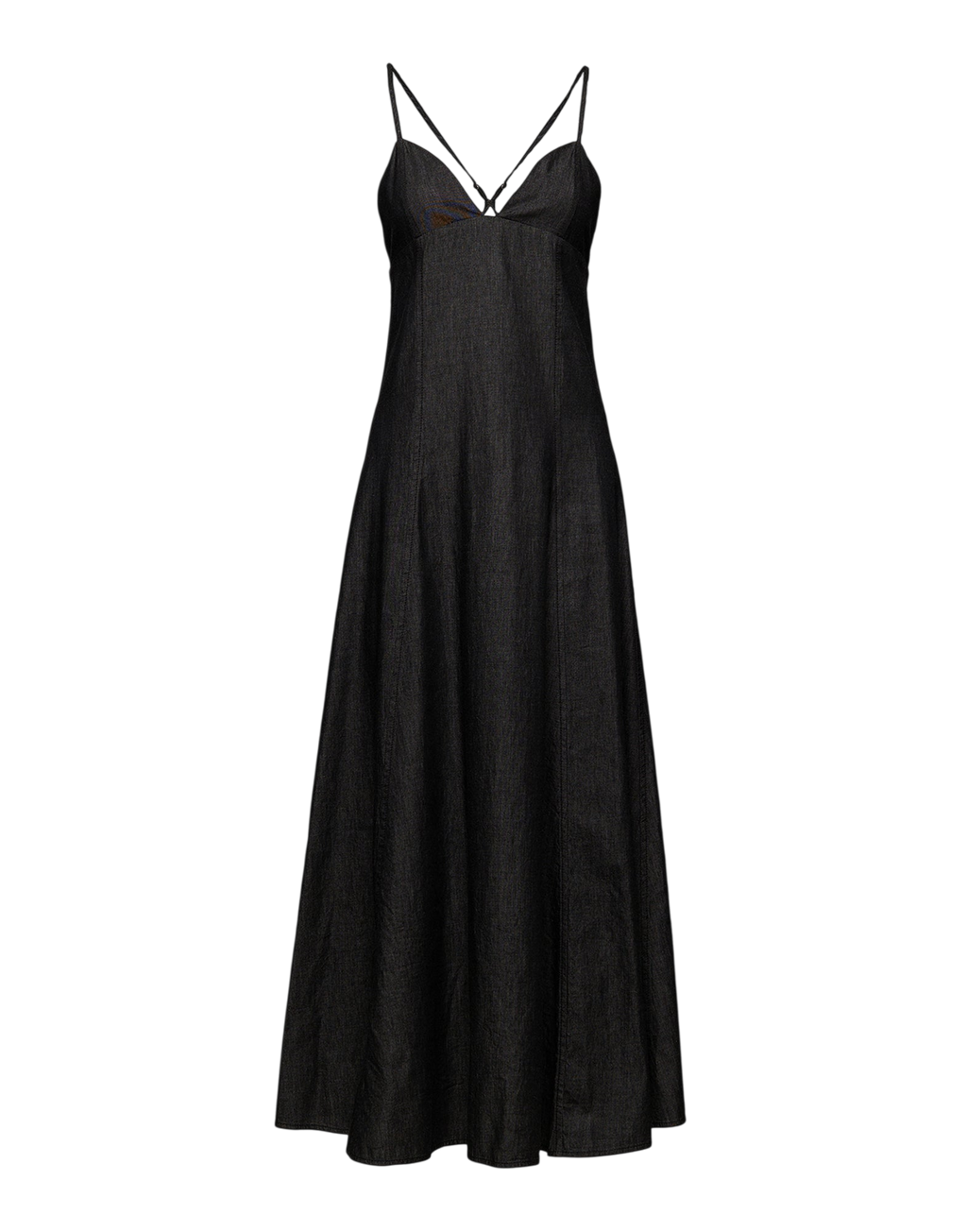 Robe longue nuisette à bretelles croisées