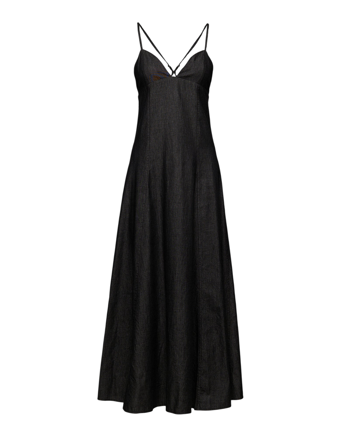 Robe longue nuisette à bretelles croisées