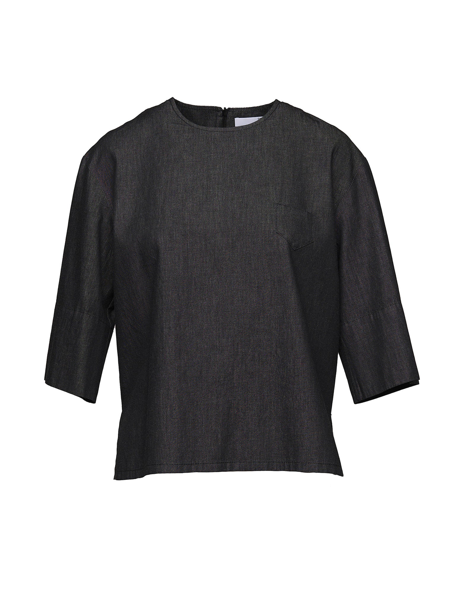 Casacca Girocollo in Taylored Black Denim