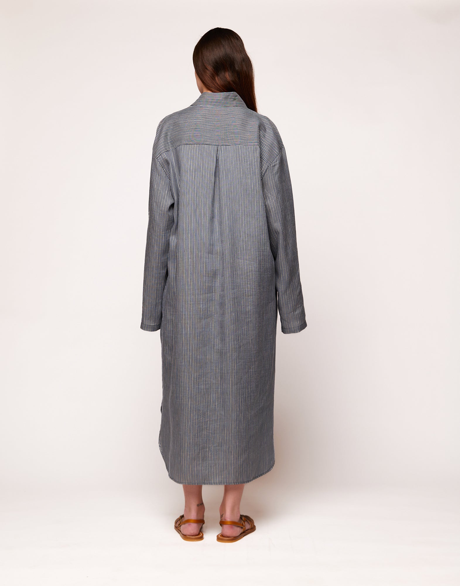 Abito Camicia in Organza Lino/Seta