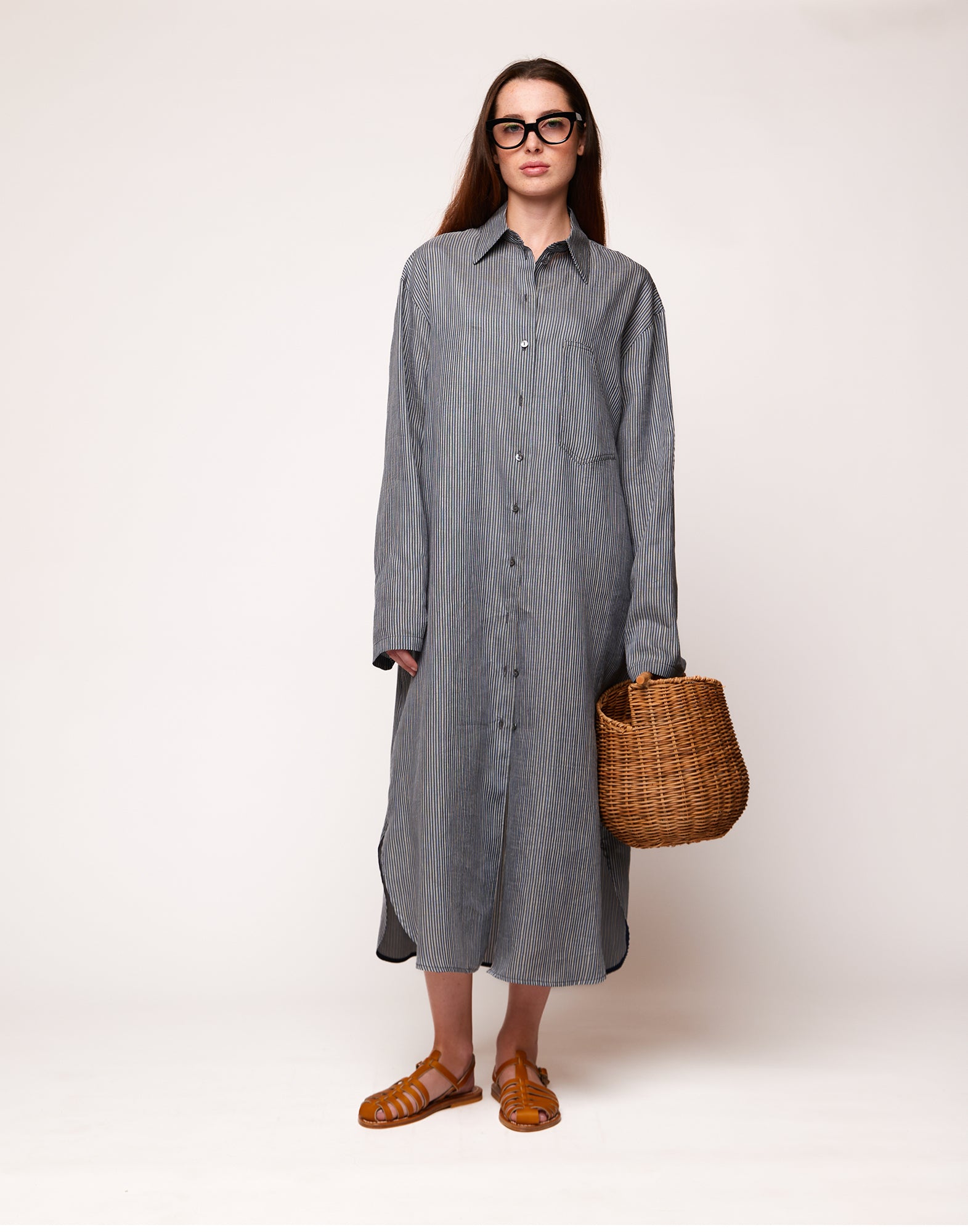 Abito Camicia in Organza Lino/Seta