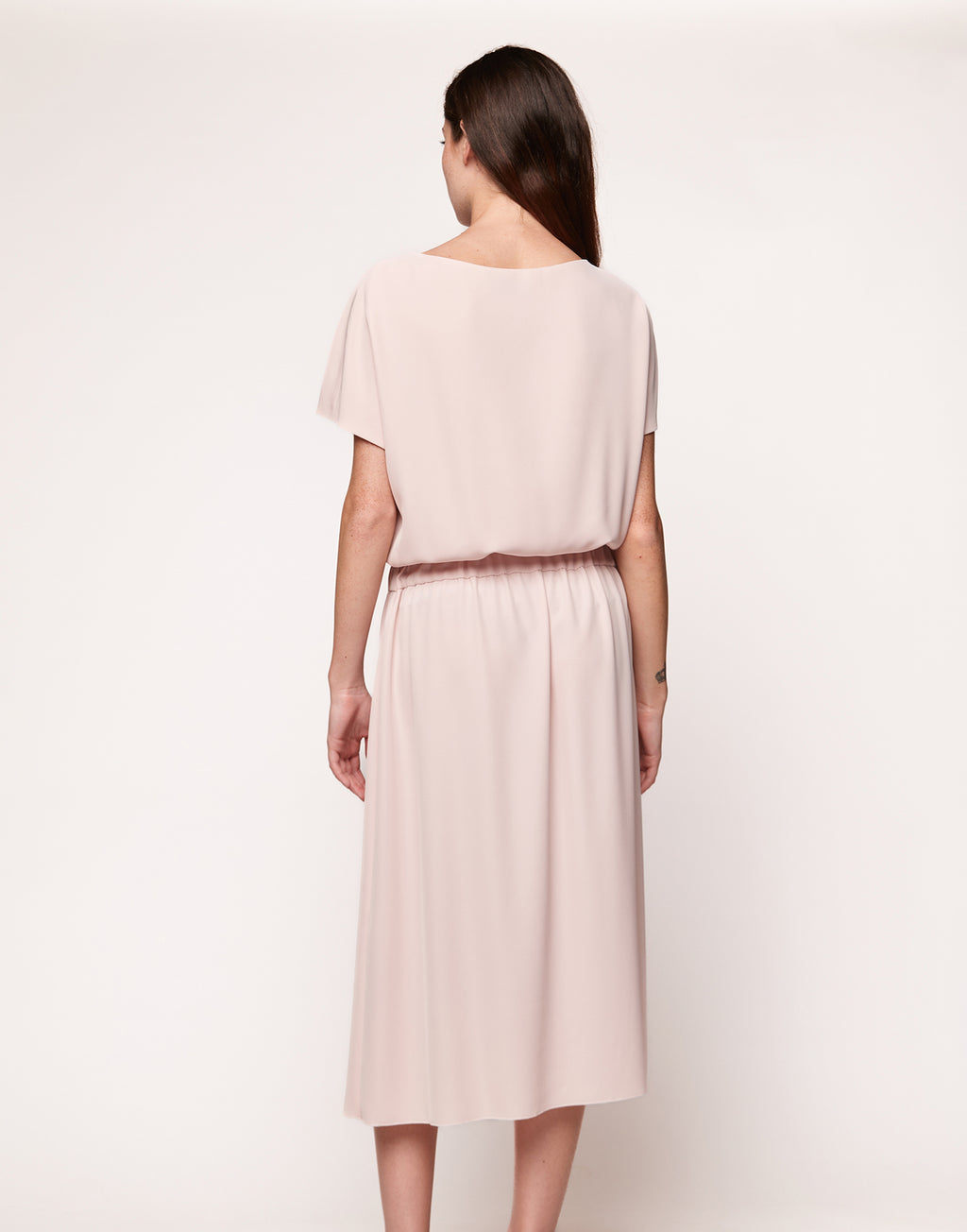 Abito Longuette in Cady Fluido Petalo