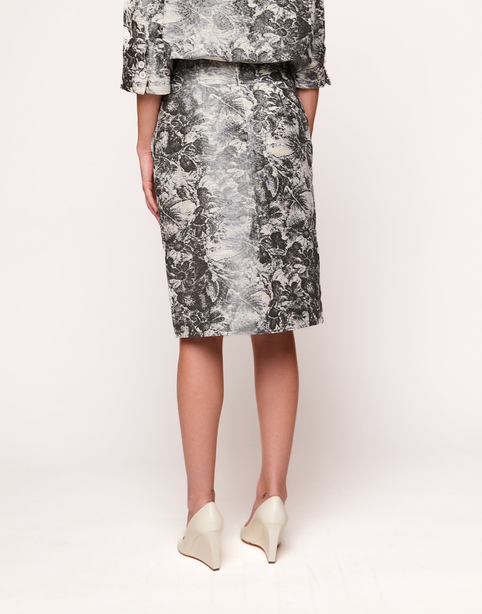 Gonna a Tubino in Jacquard Steel