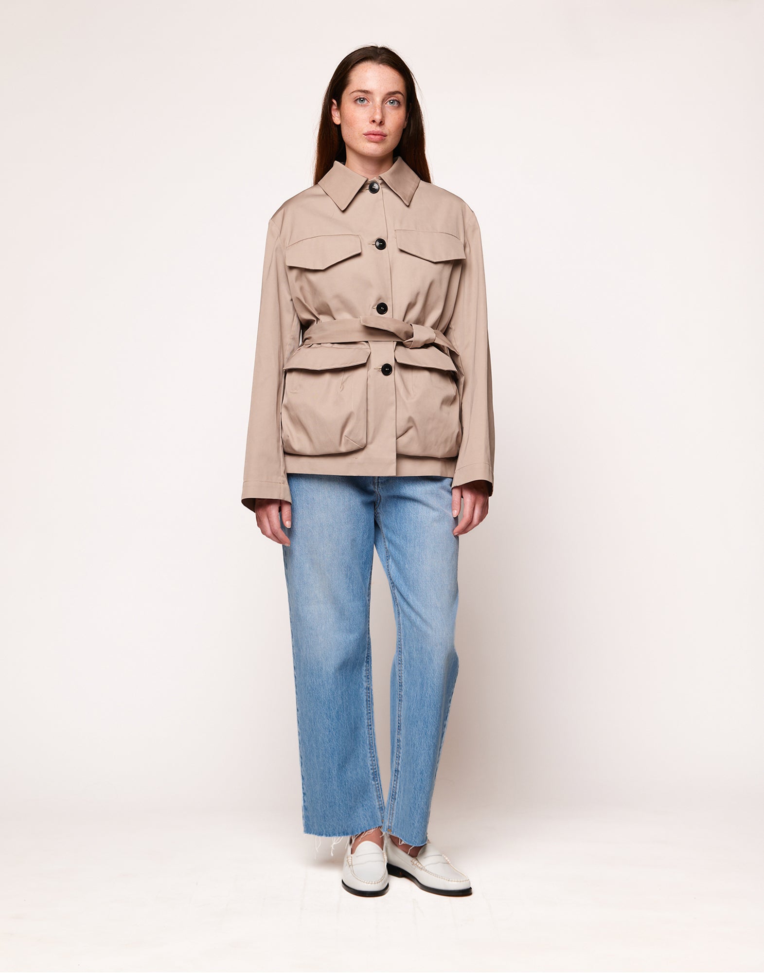 Field Jacket Salvia in Tecno Gabardine Safari