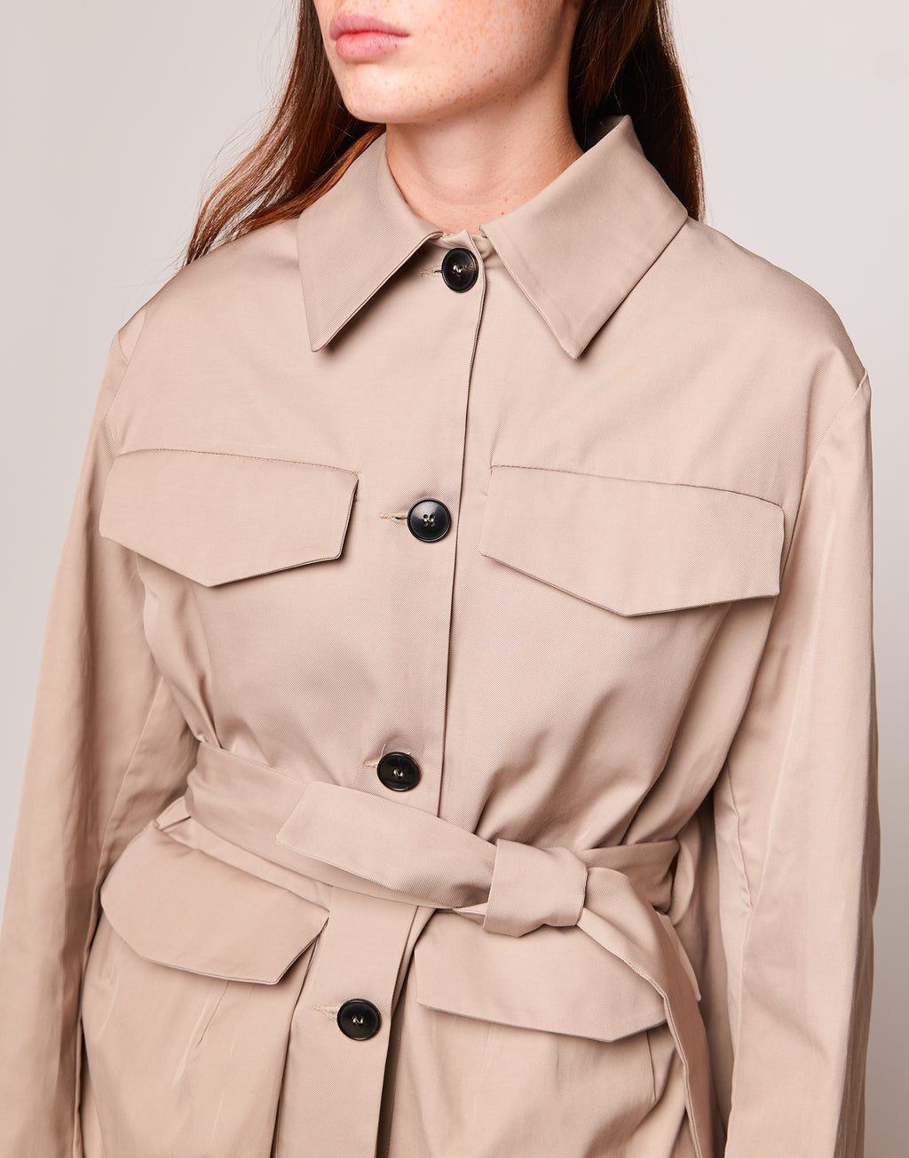 Field Jacket Salvia in Tecno Gabardine Safari