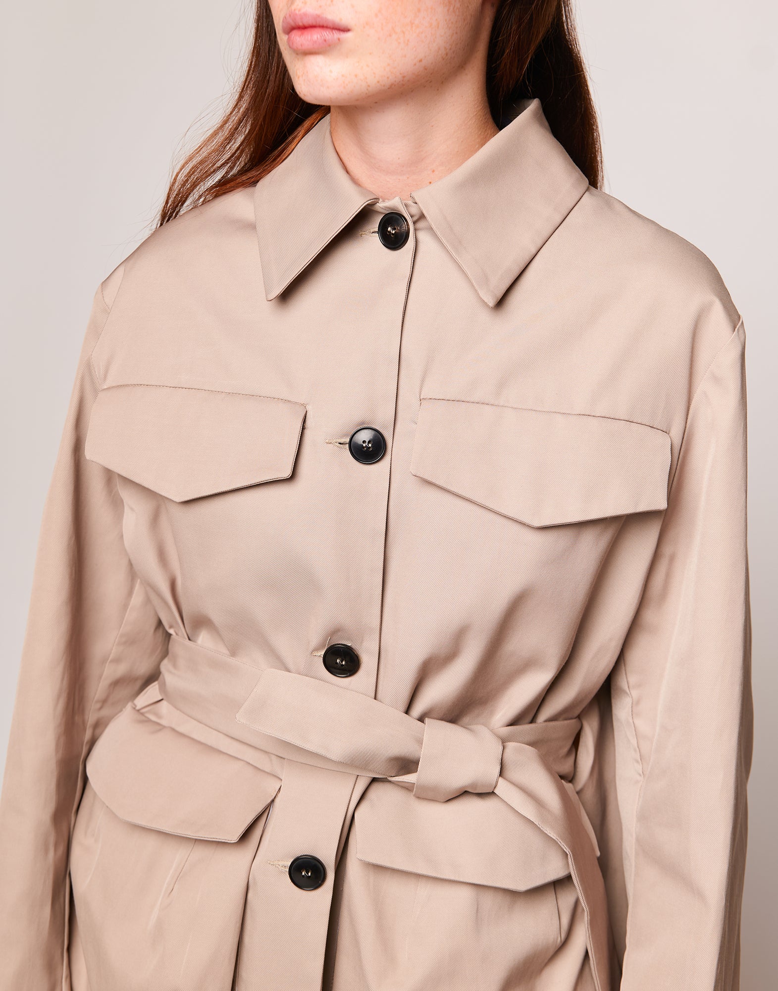Field Jacket Salvia in Tecno Gabardine Safari