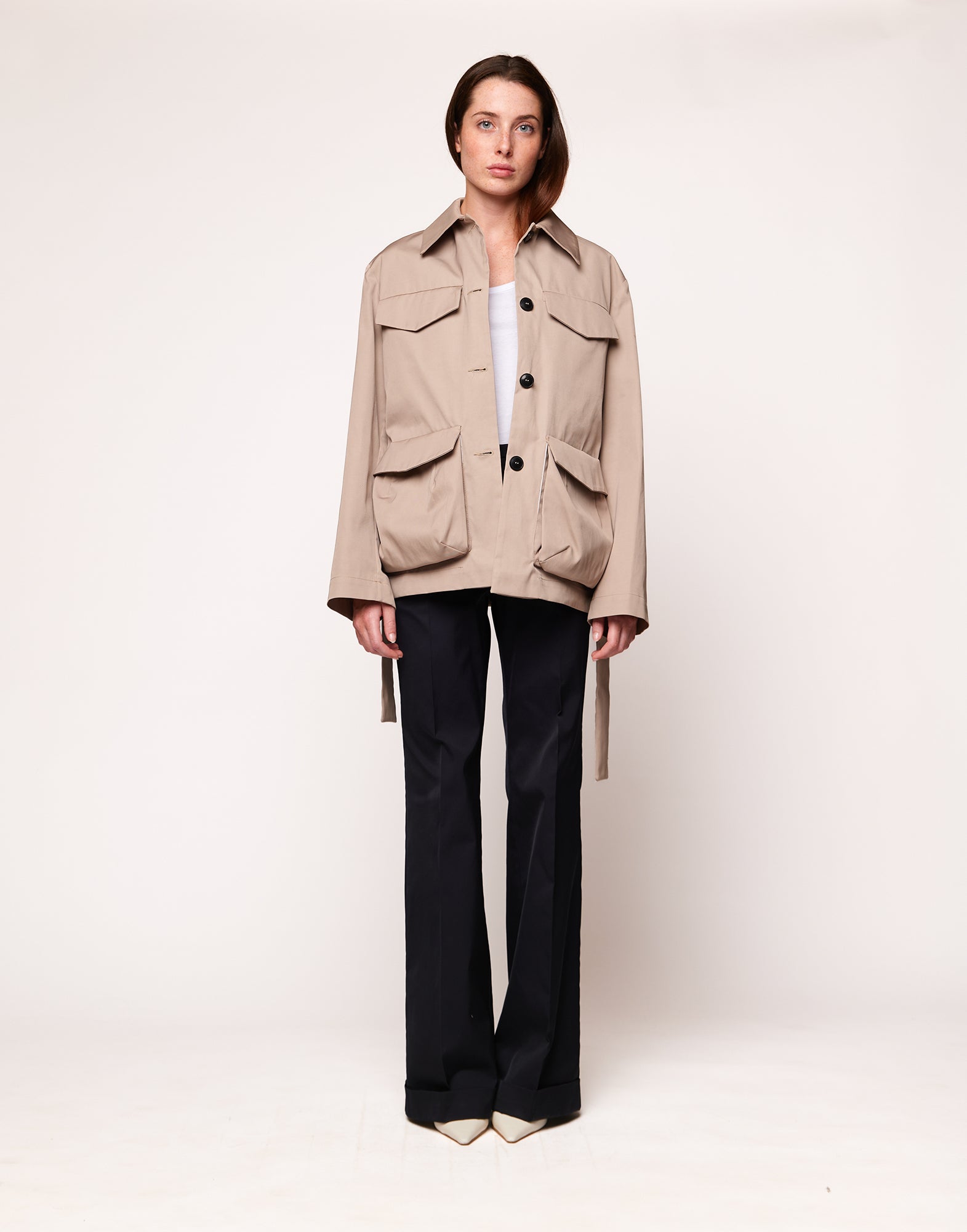 Field Jacket Salvia in Tecno Gabardine Safari