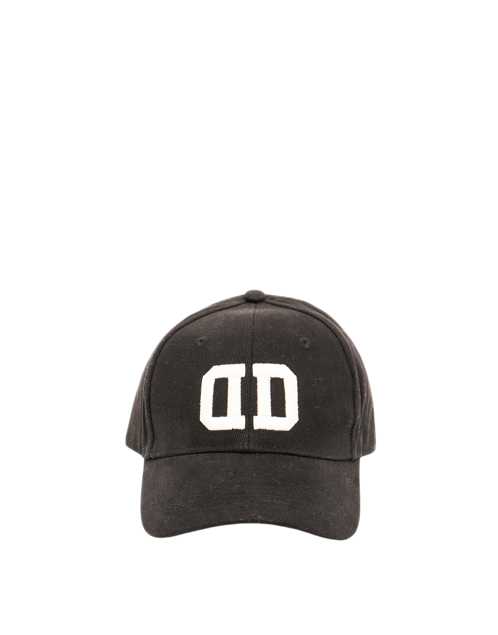 Cappello con Visiera Nero con Logo DD Ricamato Bianco