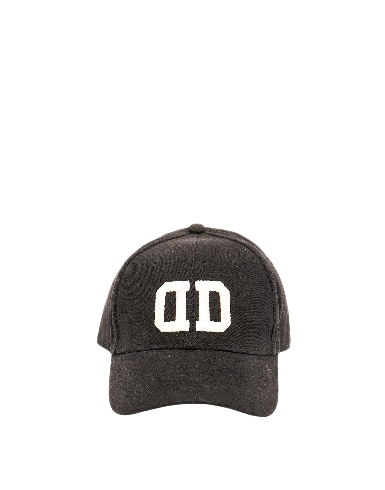 Cappello con Visiera Nero con Logo DD Ricamato Bianco