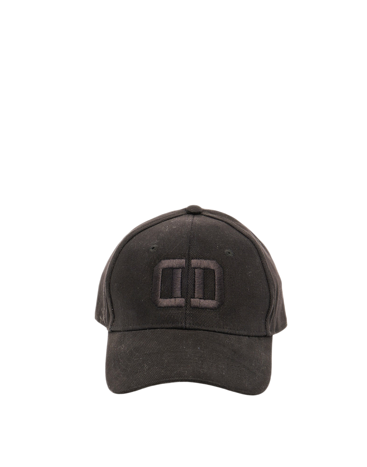 Casquette à visière noire avec logo DD brodé noir