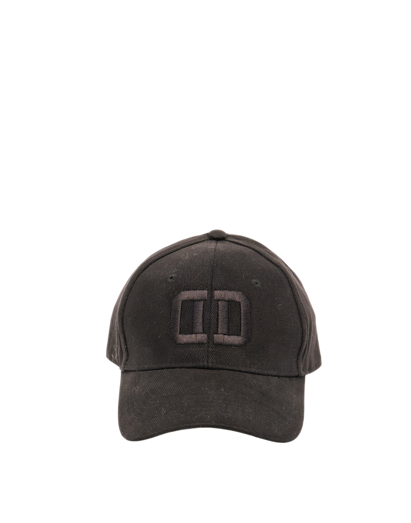 Cappello con Visiera Nero con Logo DD Ricamato Nero