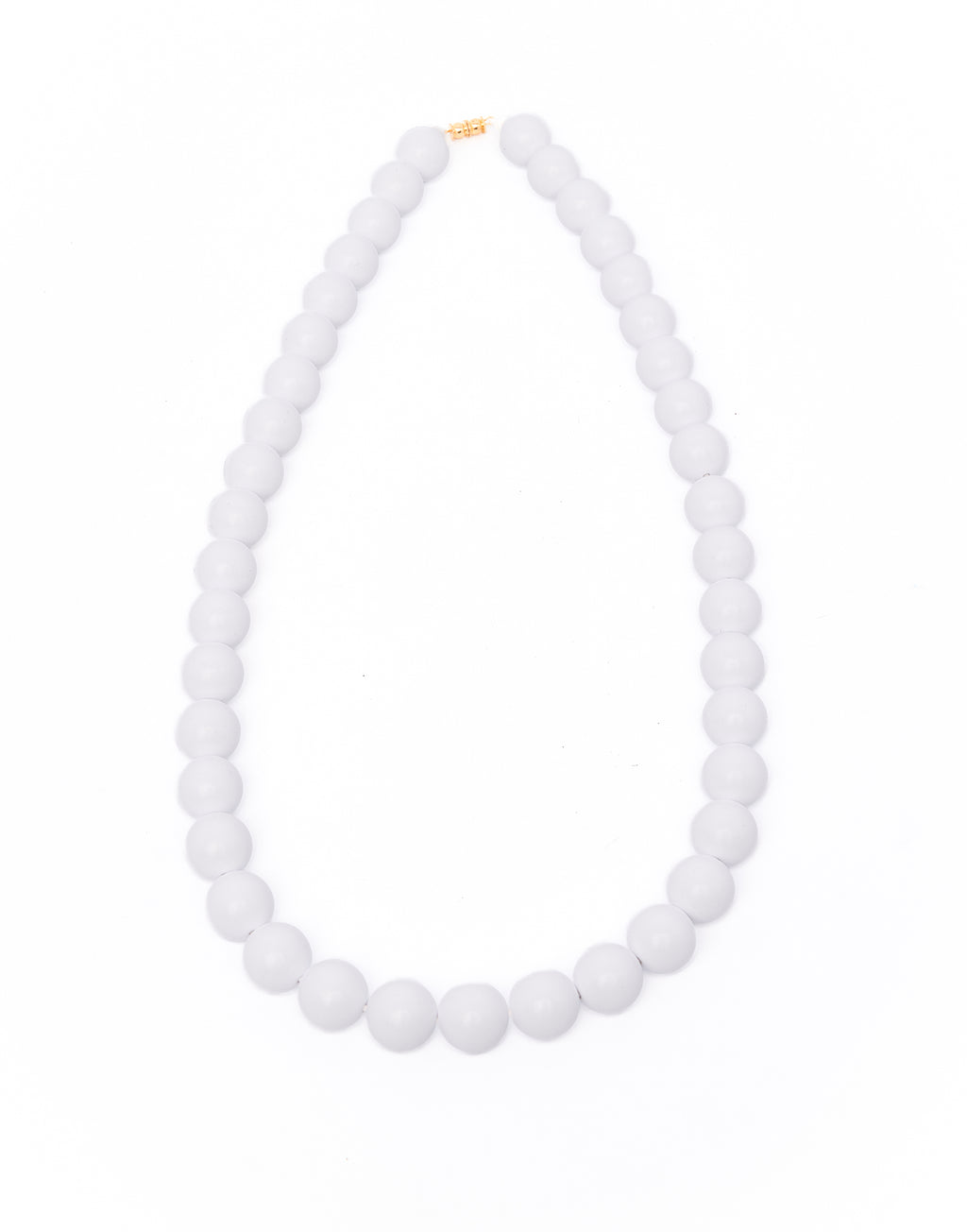 Collana con Maxi Perle in Resina Off White