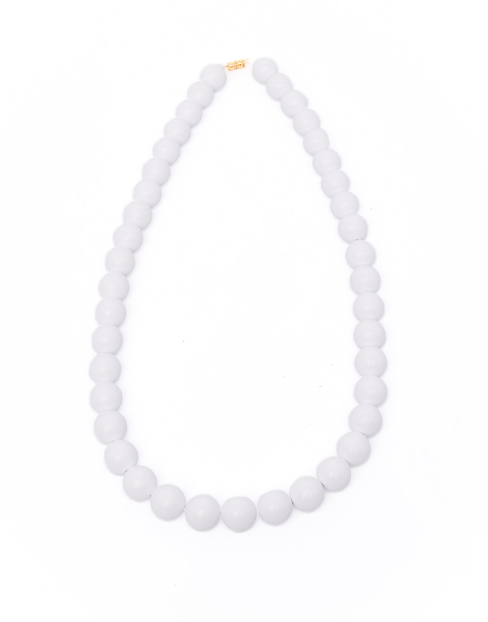 Collana con Maxi Perle in Resina Off White
