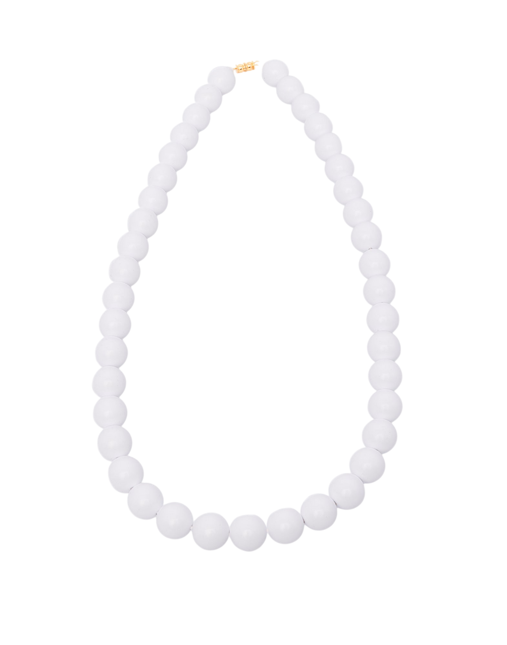 Collana con Maxi Perle in Resina Off White