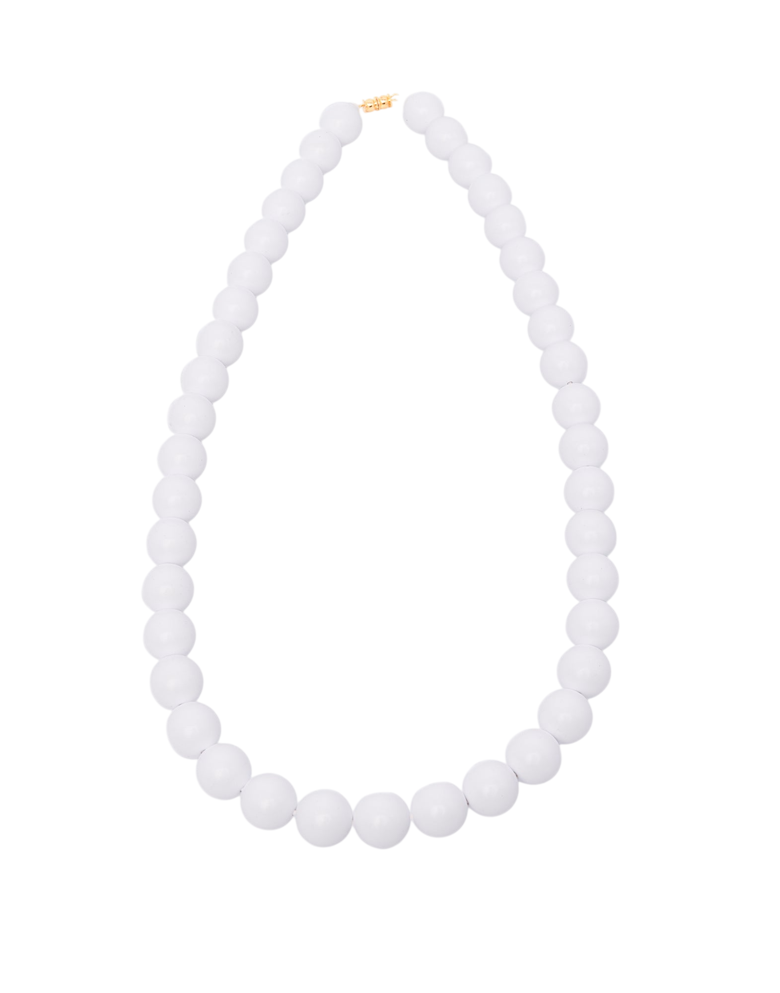 Collana con Maxi Perle in Resina Off White